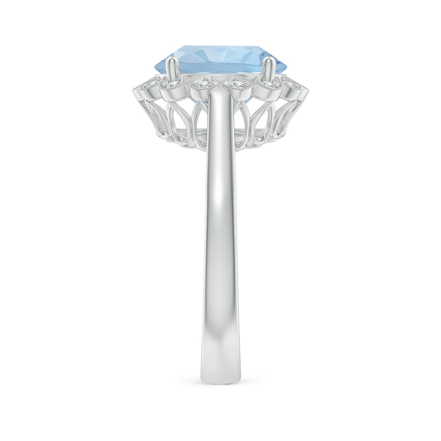 AA - Aquamarine / 3.28 CT / 14 KT White Gold