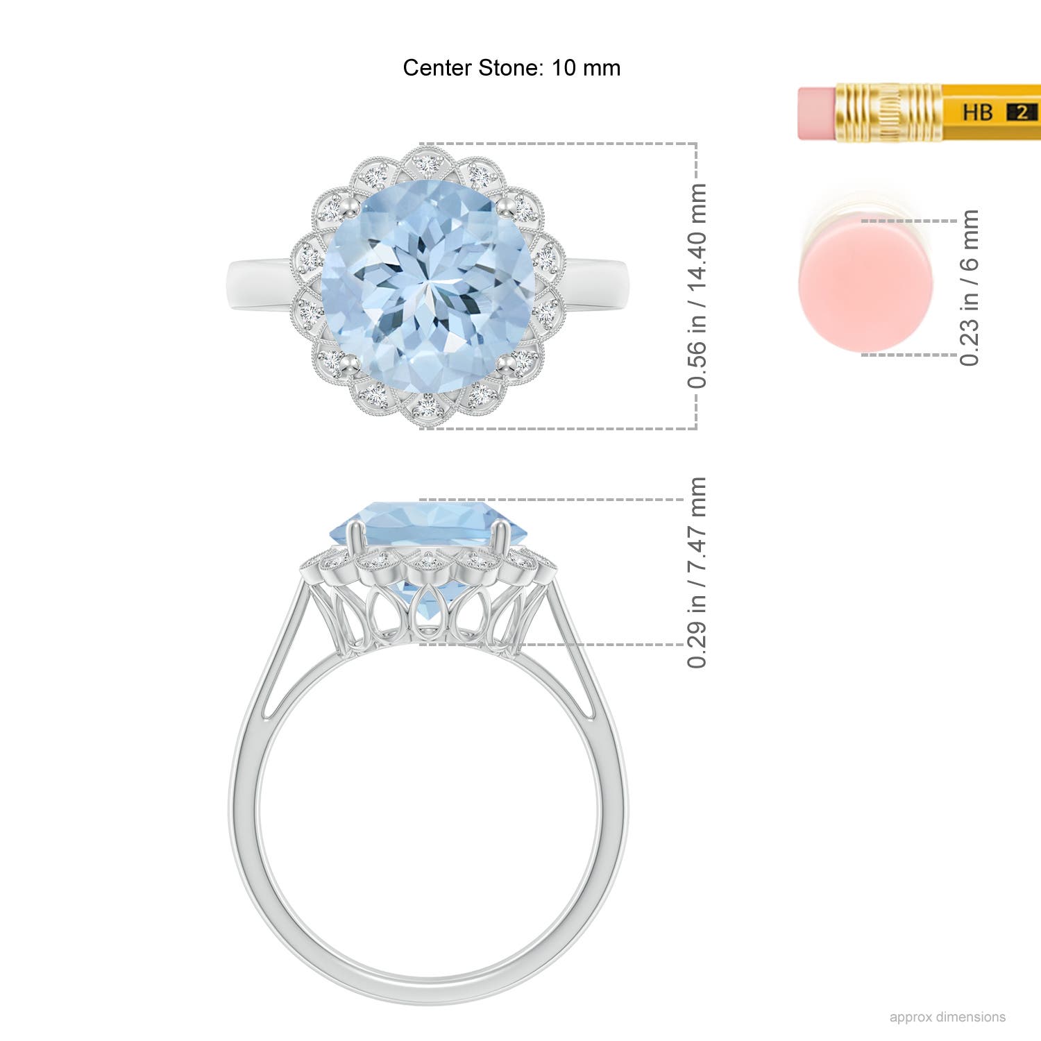 AA - Aquamarine / 3.28 CT / 14 KT White Gold