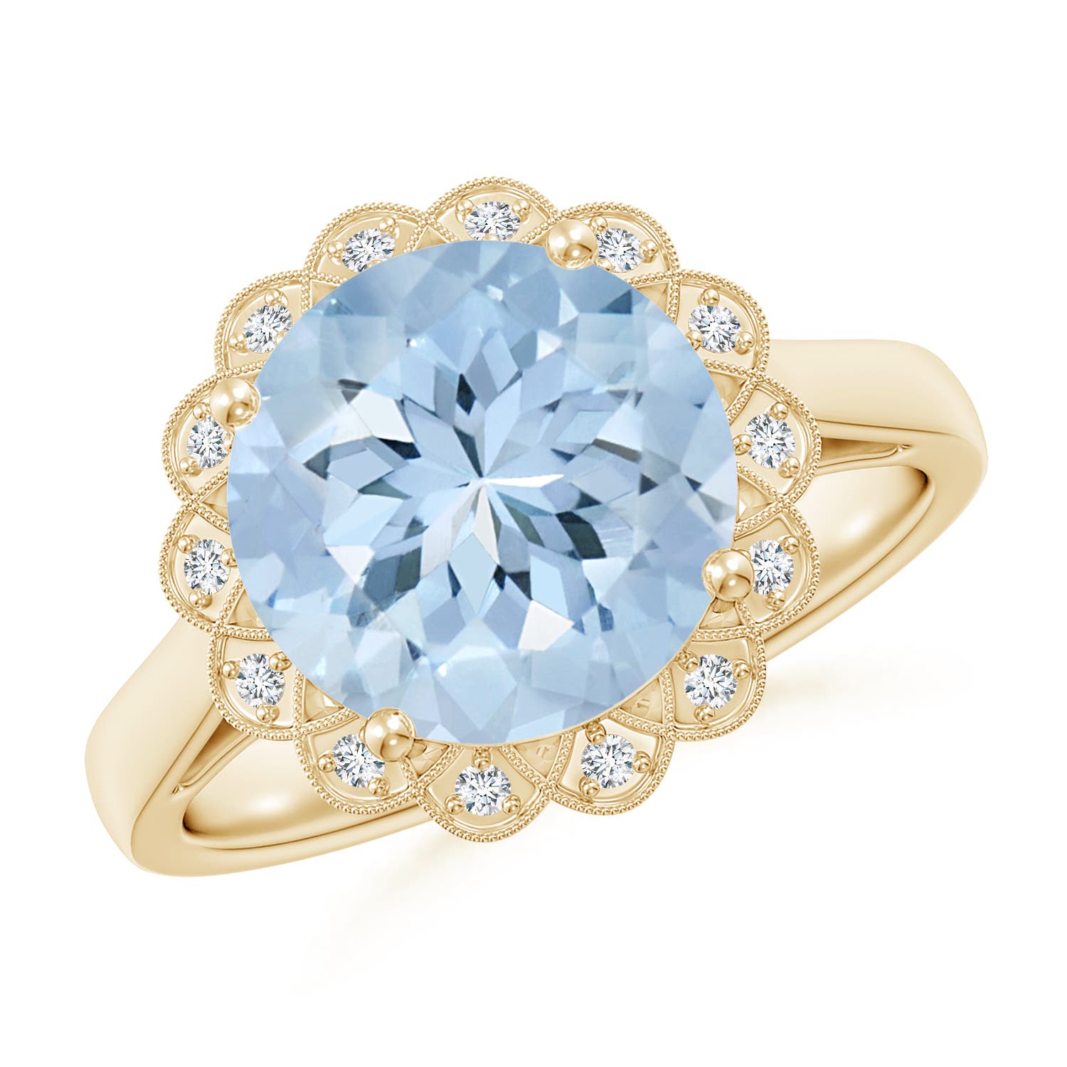 AA - Aquamarine / 3.28 CT / 14 KT Yellow Gold