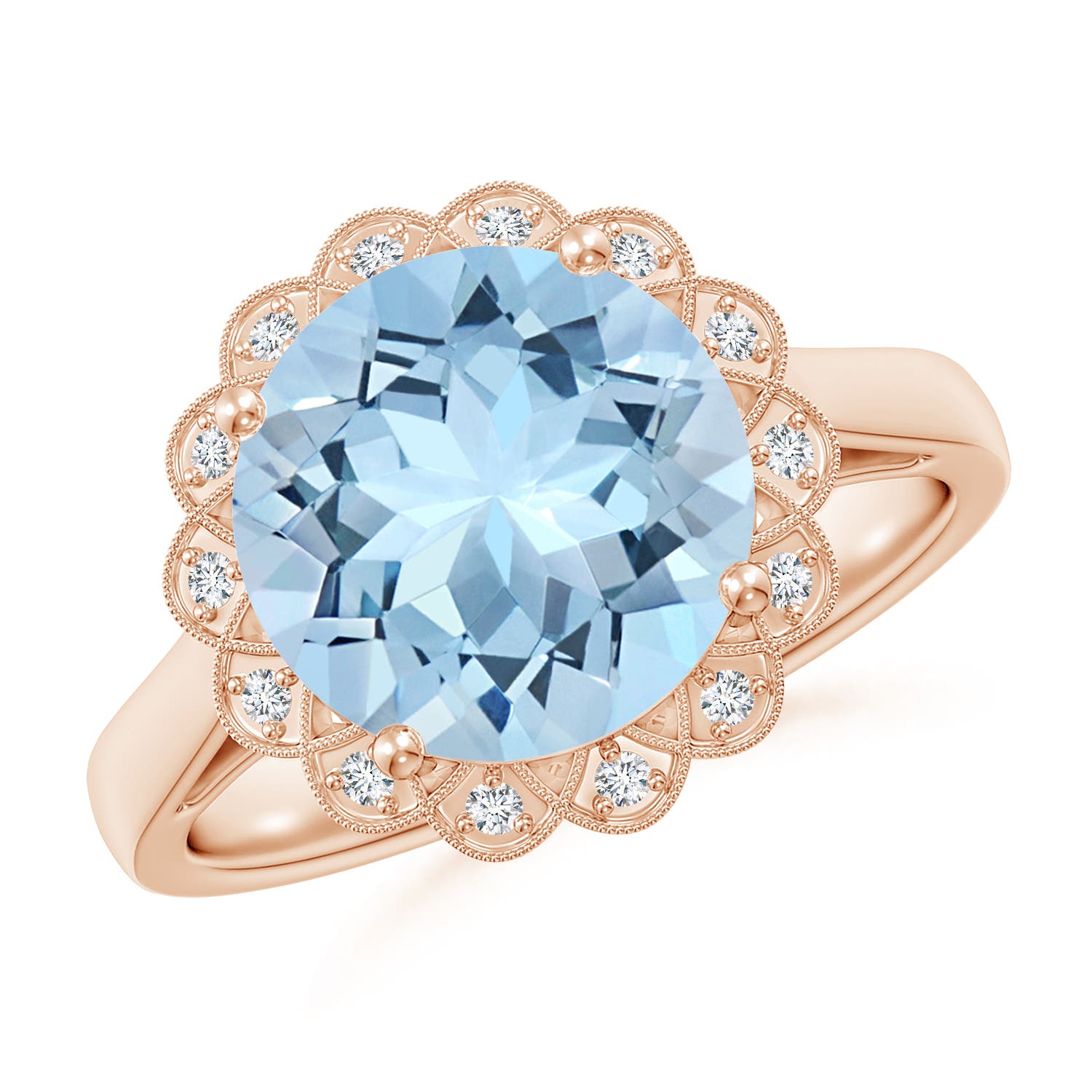 AAA - Aquamarine / 3.28 CT / 14 KT Rose Gold