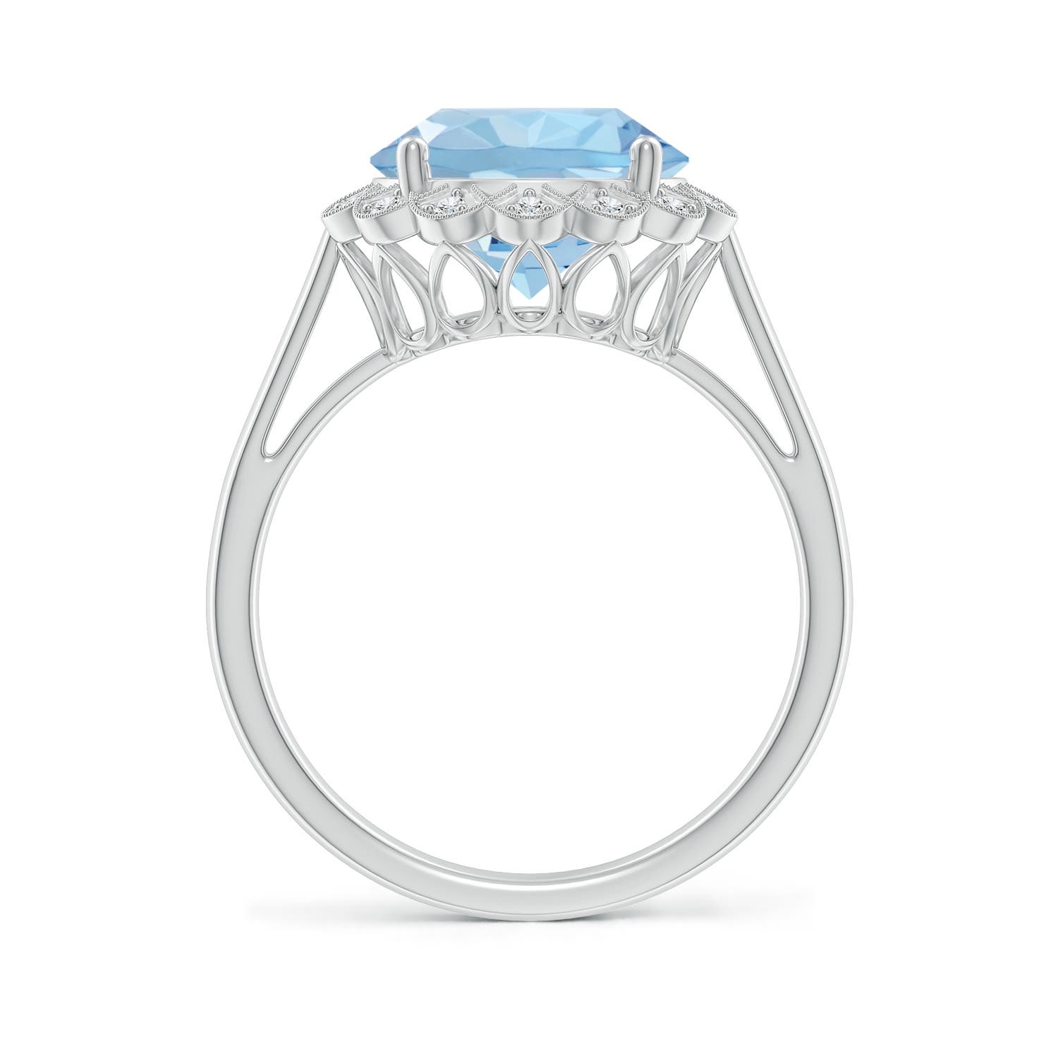 AAA - Aquamarine / 3.28 CT / 14 KT White Gold