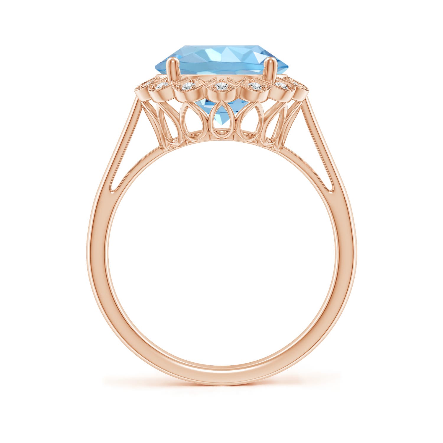 AAAA - Aquamarine / 3.28 CT / 14 KT Rose Gold