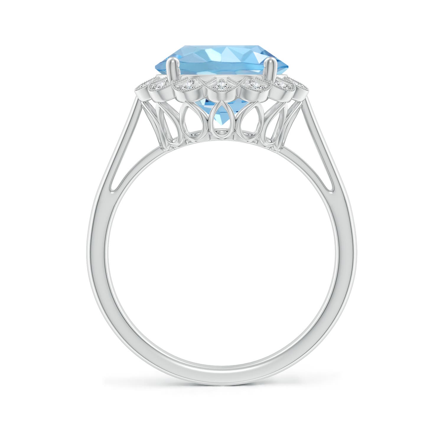 AAAA - Aquamarine / 3.28 CT / 14 KT White Gold