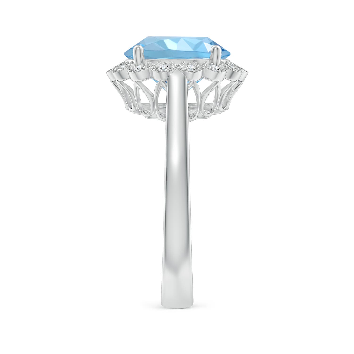 AAAA - Aquamarine / 3.28 CT / 14 KT White Gold