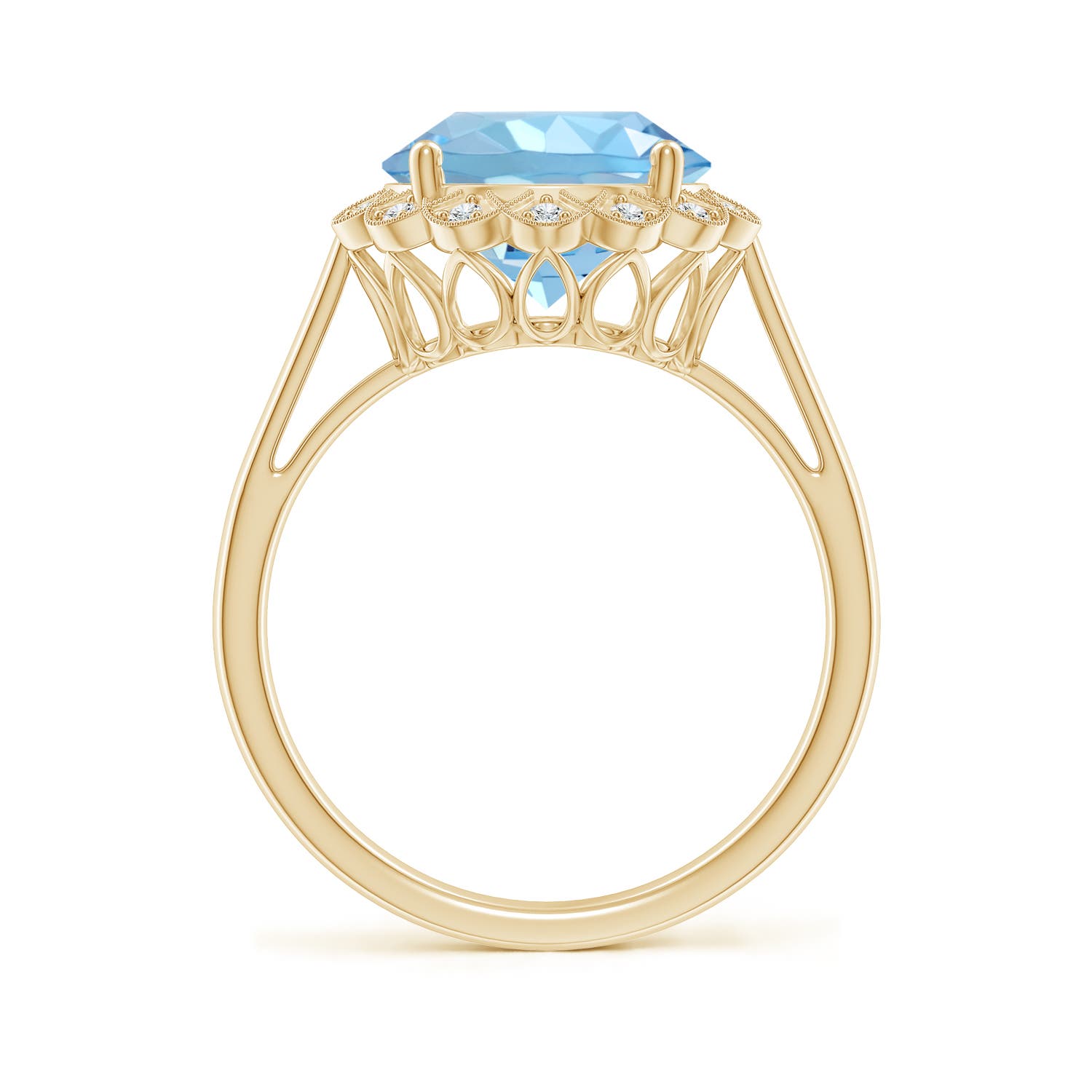 AAAA - Aquamarine / 3.28 CT / 14 KT Yellow Gold