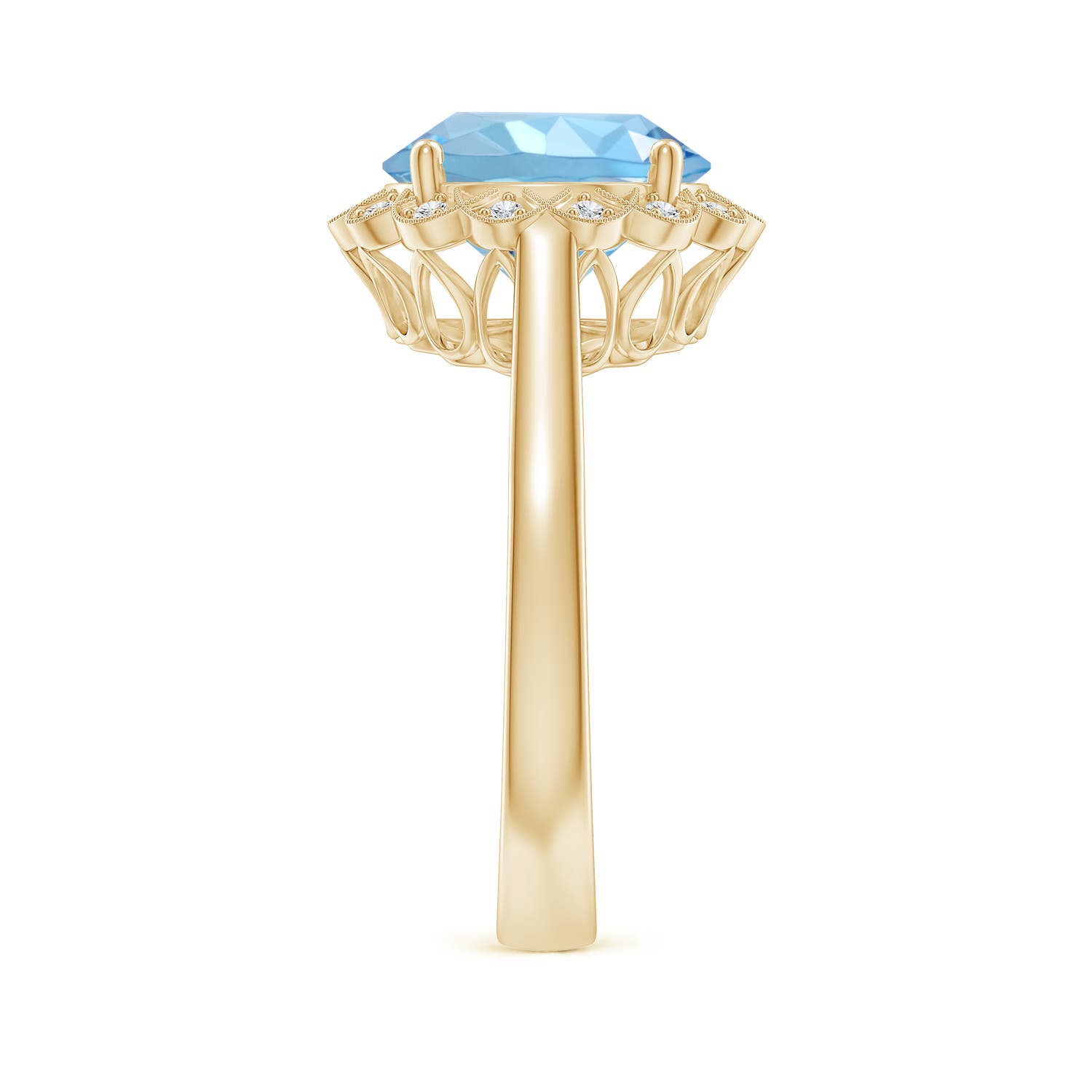 AAAA - Aquamarine / 3.28 CT / 14 KT Yellow Gold