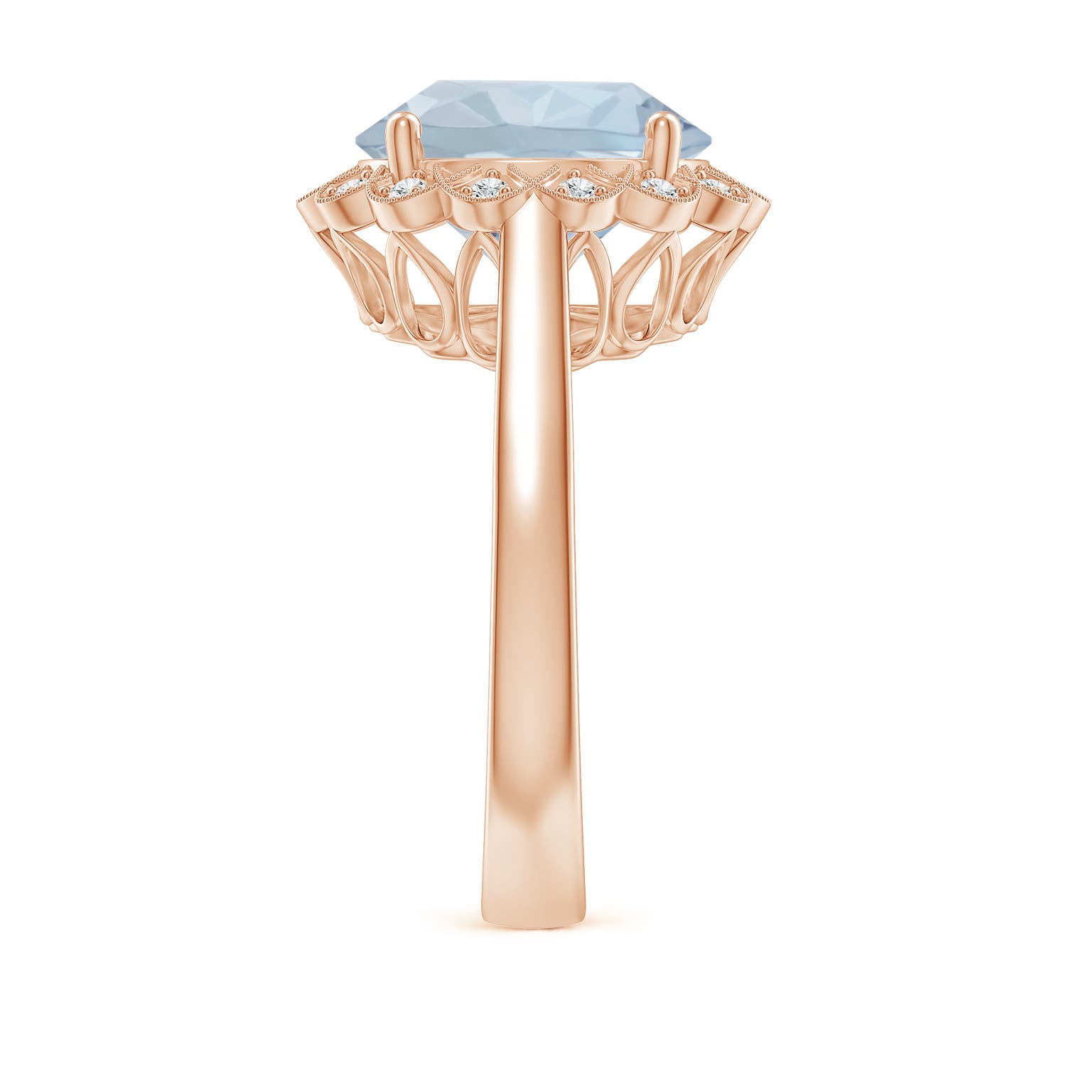 A - Aquamarine / 3.51 CT / 14 KT Rose Gold