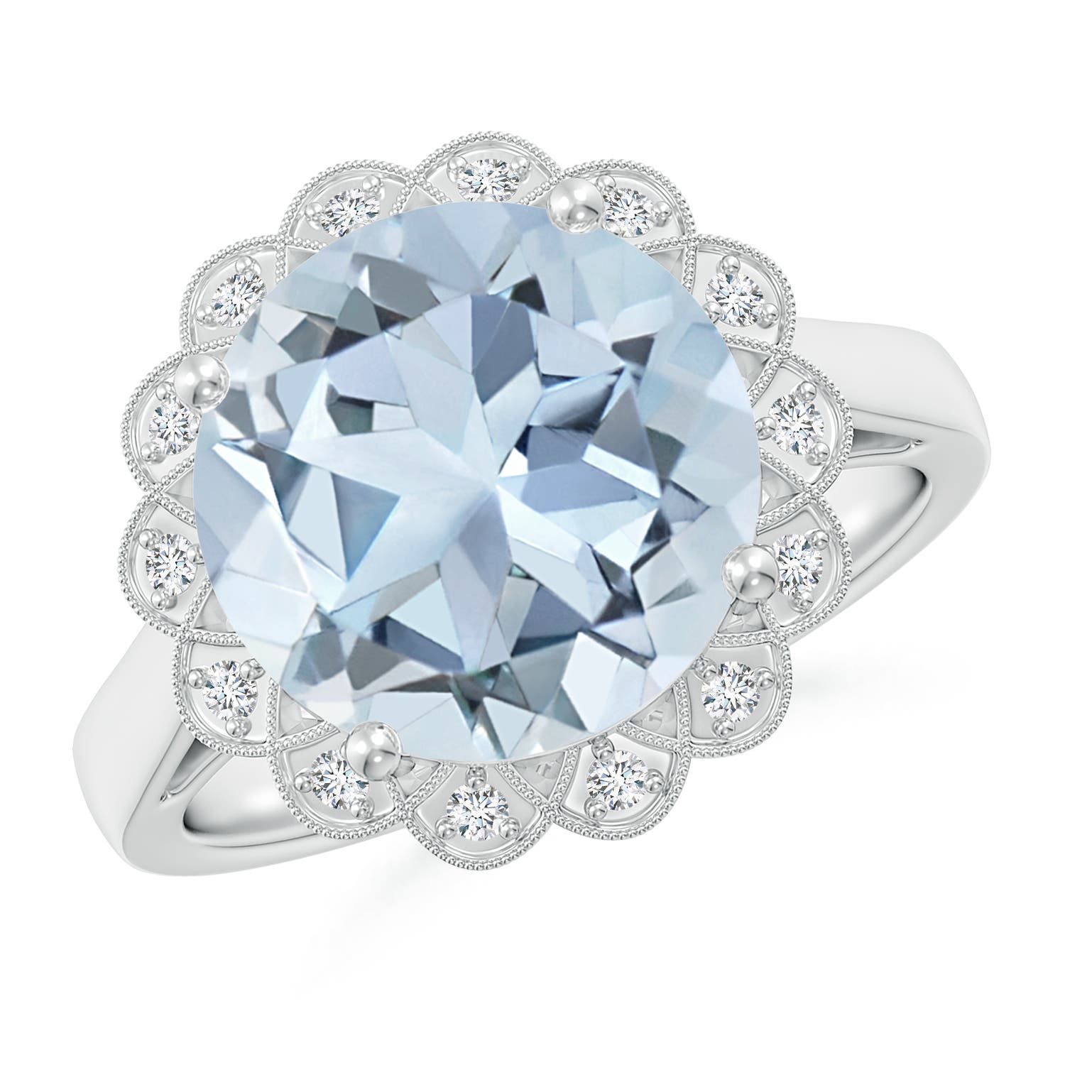 A - Aquamarine / 3.51 CT / 14 KT White Gold