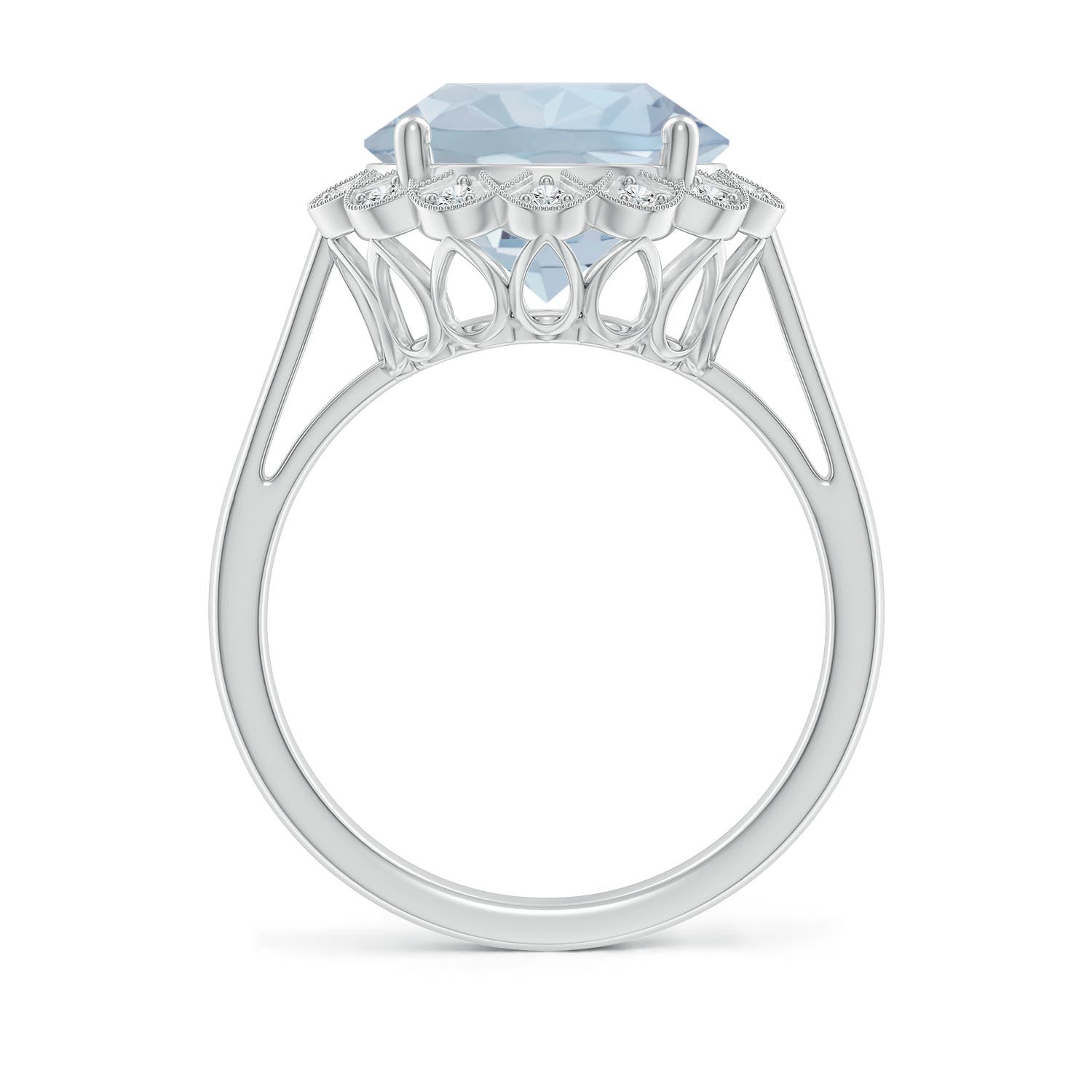 A - Aquamarine / 3.51 CT / 14 KT White Gold