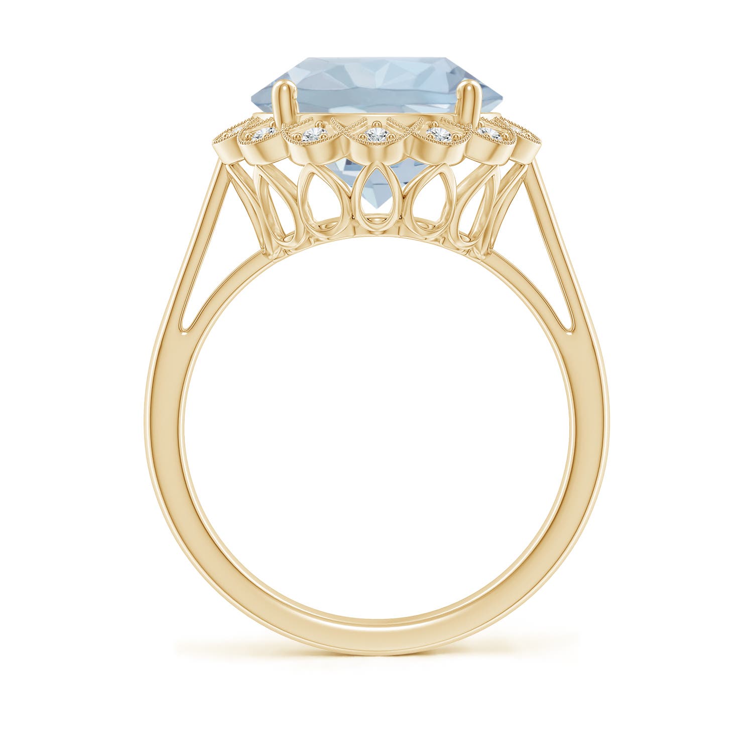 A - Aquamarine / 3.51 CT / 14 KT Yellow Gold