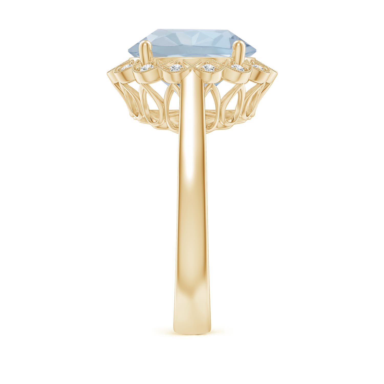 A - Aquamarine / 3.51 CT / 14 KT Yellow Gold