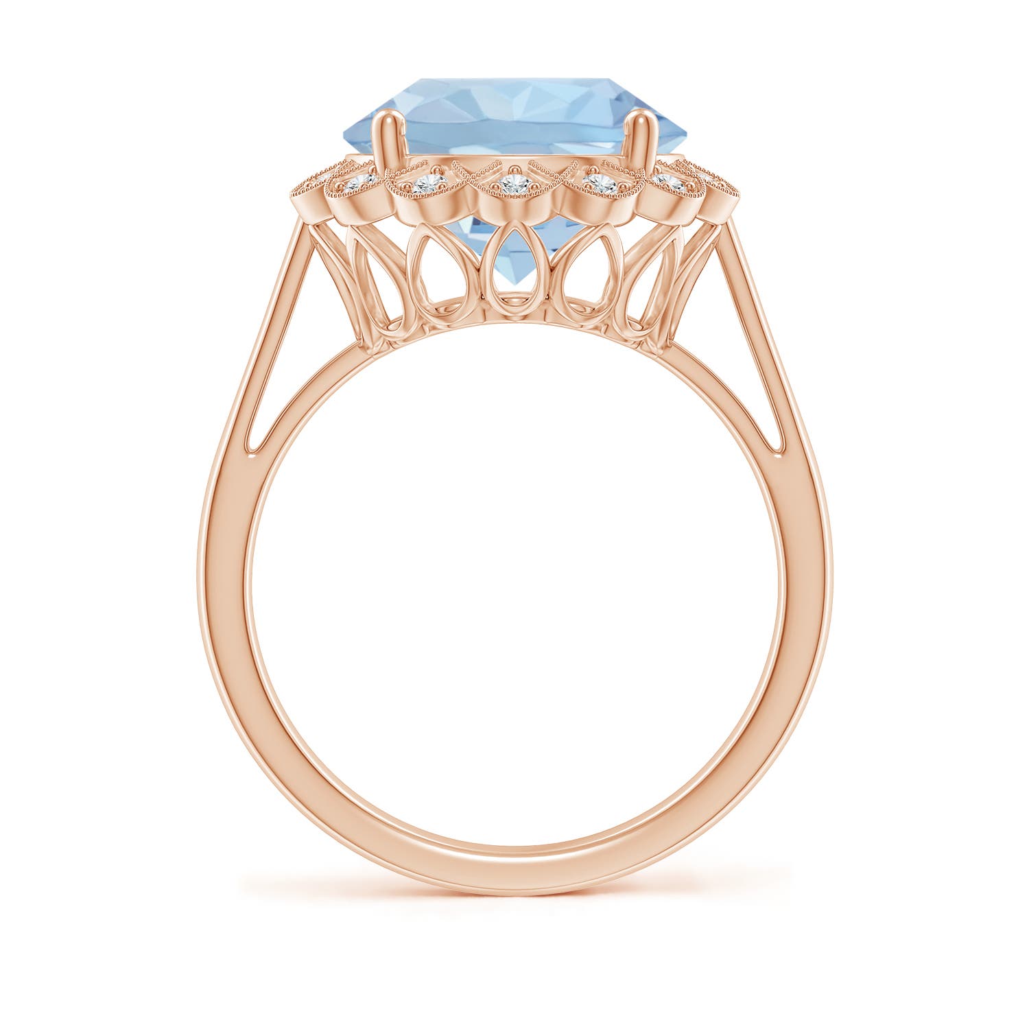 AA - Aquamarine / 3.51 CT / 14 KT Rose Gold