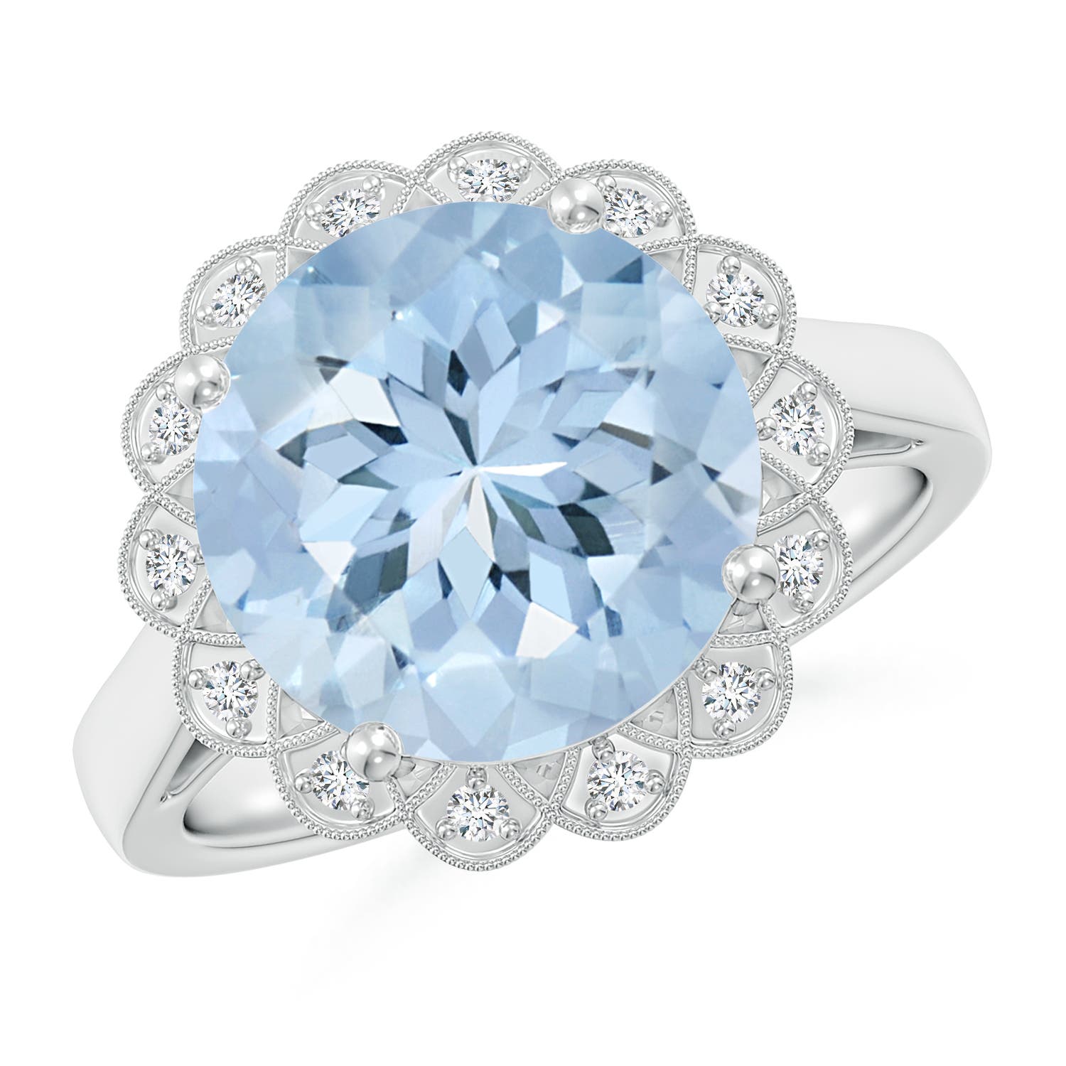 AA - Aquamarine / 3.51 CT / 14 KT White Gold