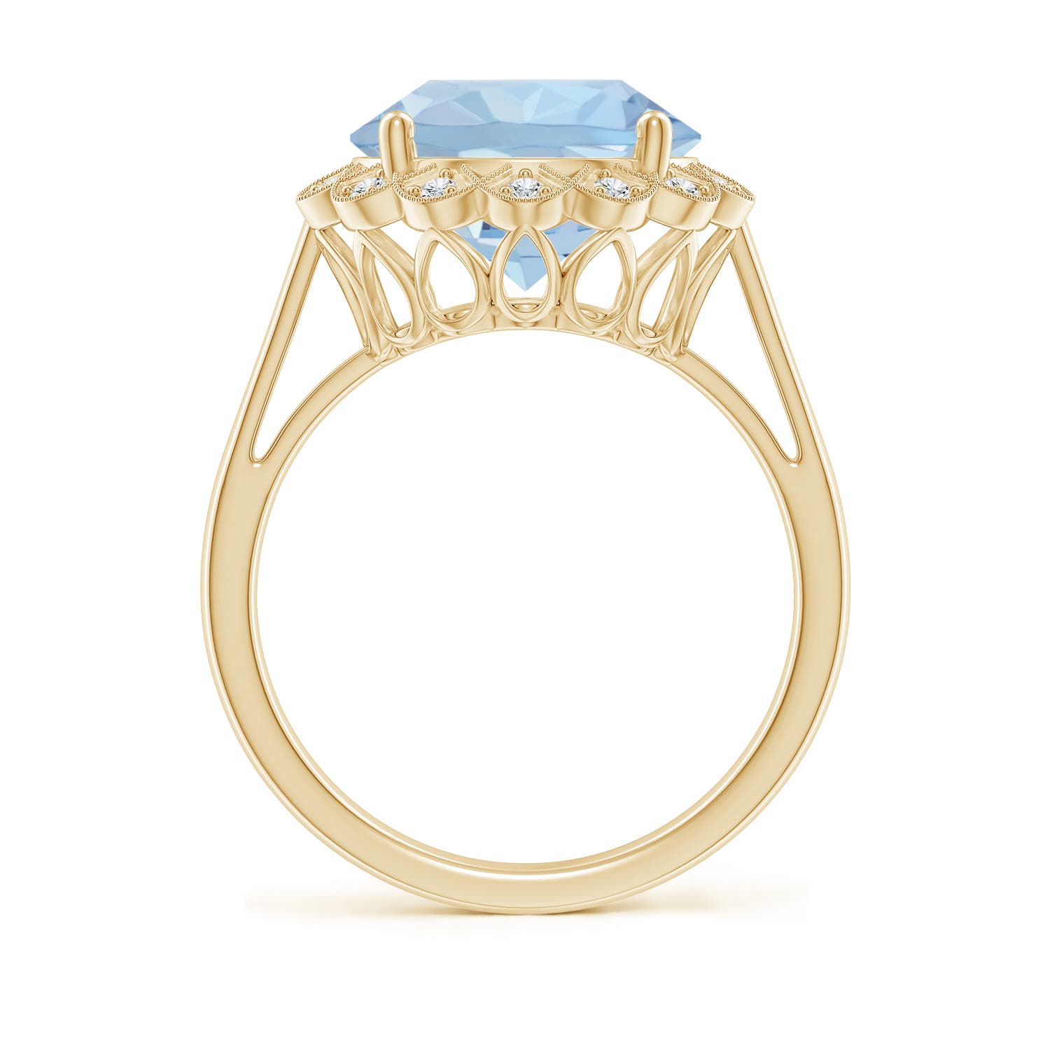 AA - Aquamarine / 3.51 CT / 14 KT Yellow Gold