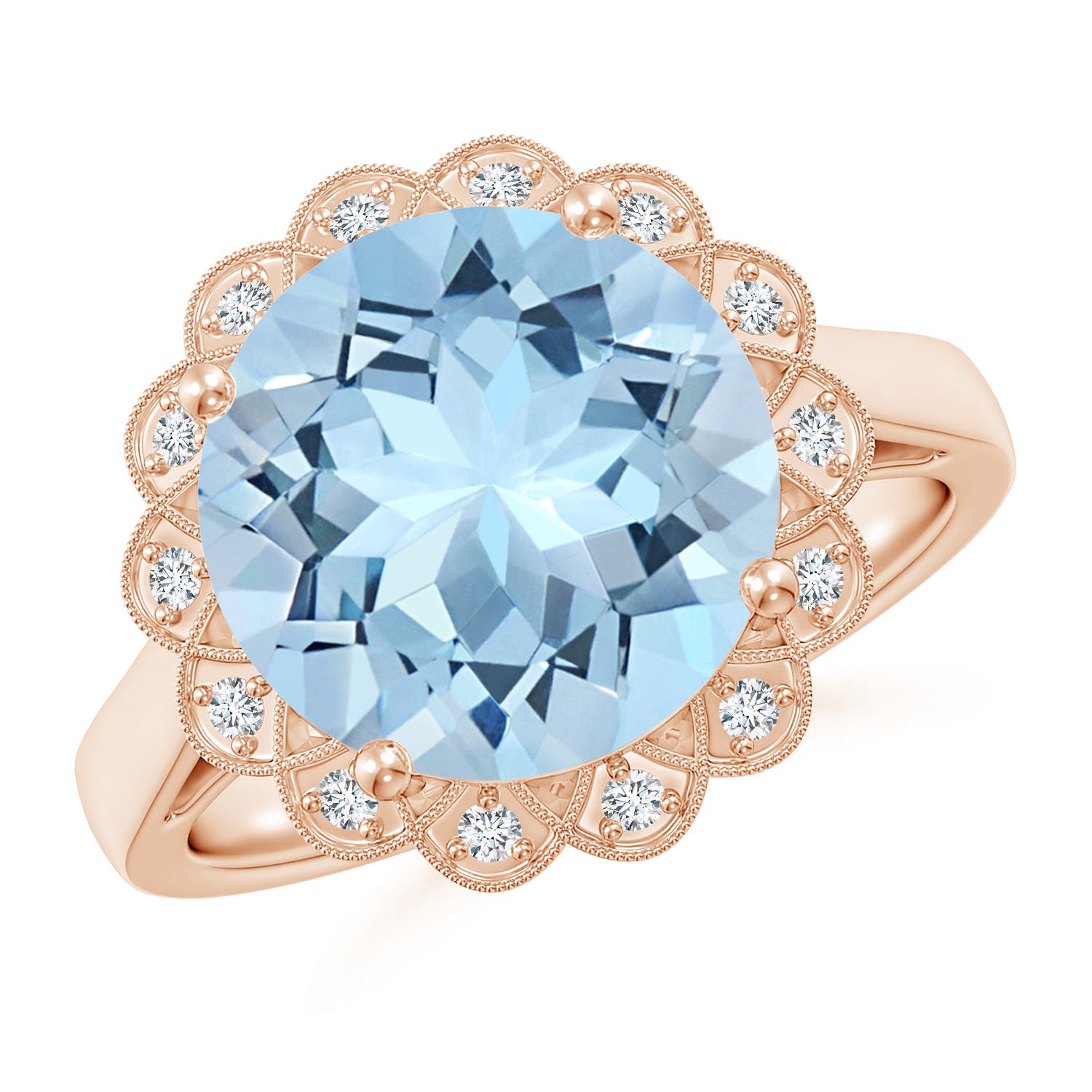 AAA - Aquamarine / 3.51 CT / 14 KT Rose Gold