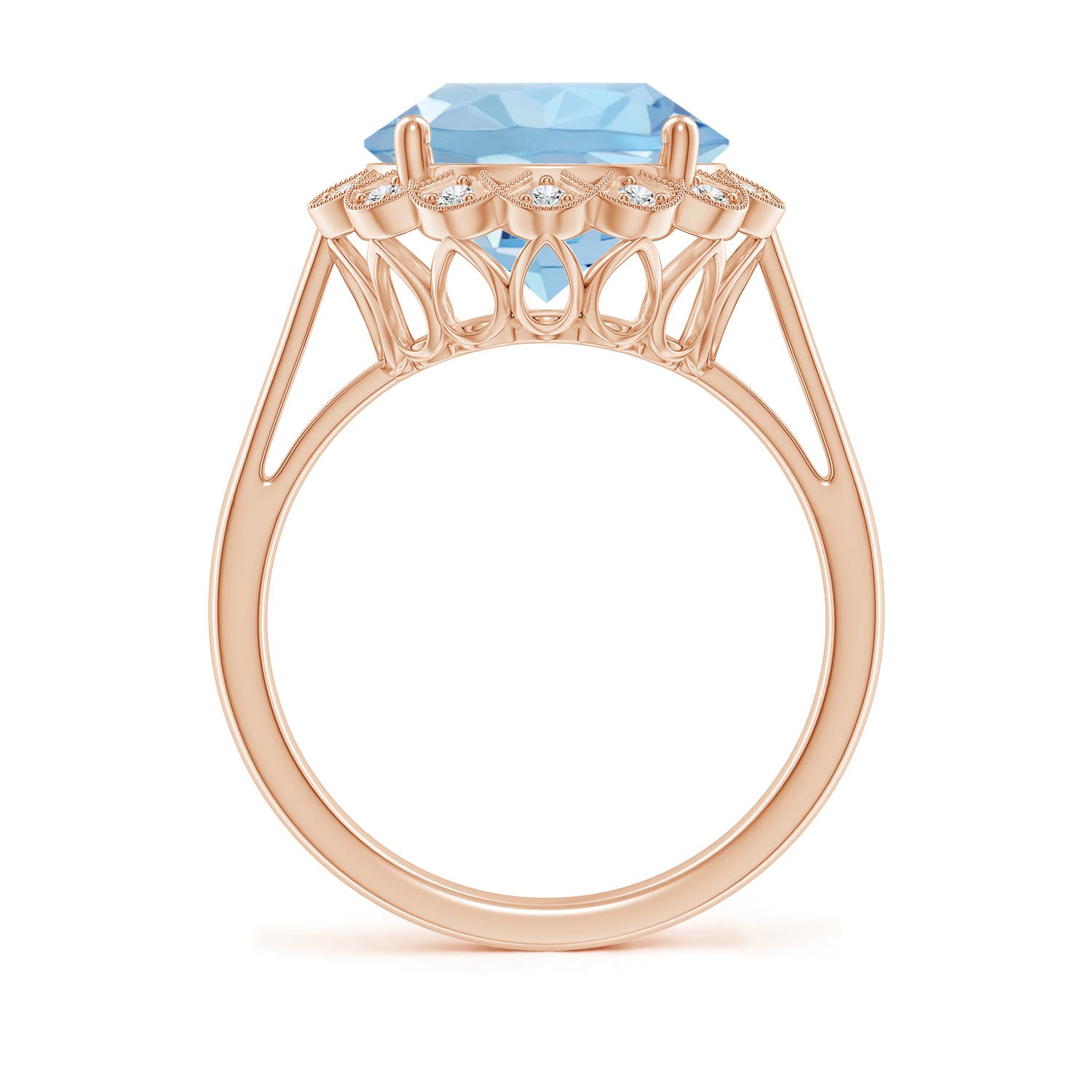 AAA - Aquamarine / 3.51 CT / 14 KT Rose Gold