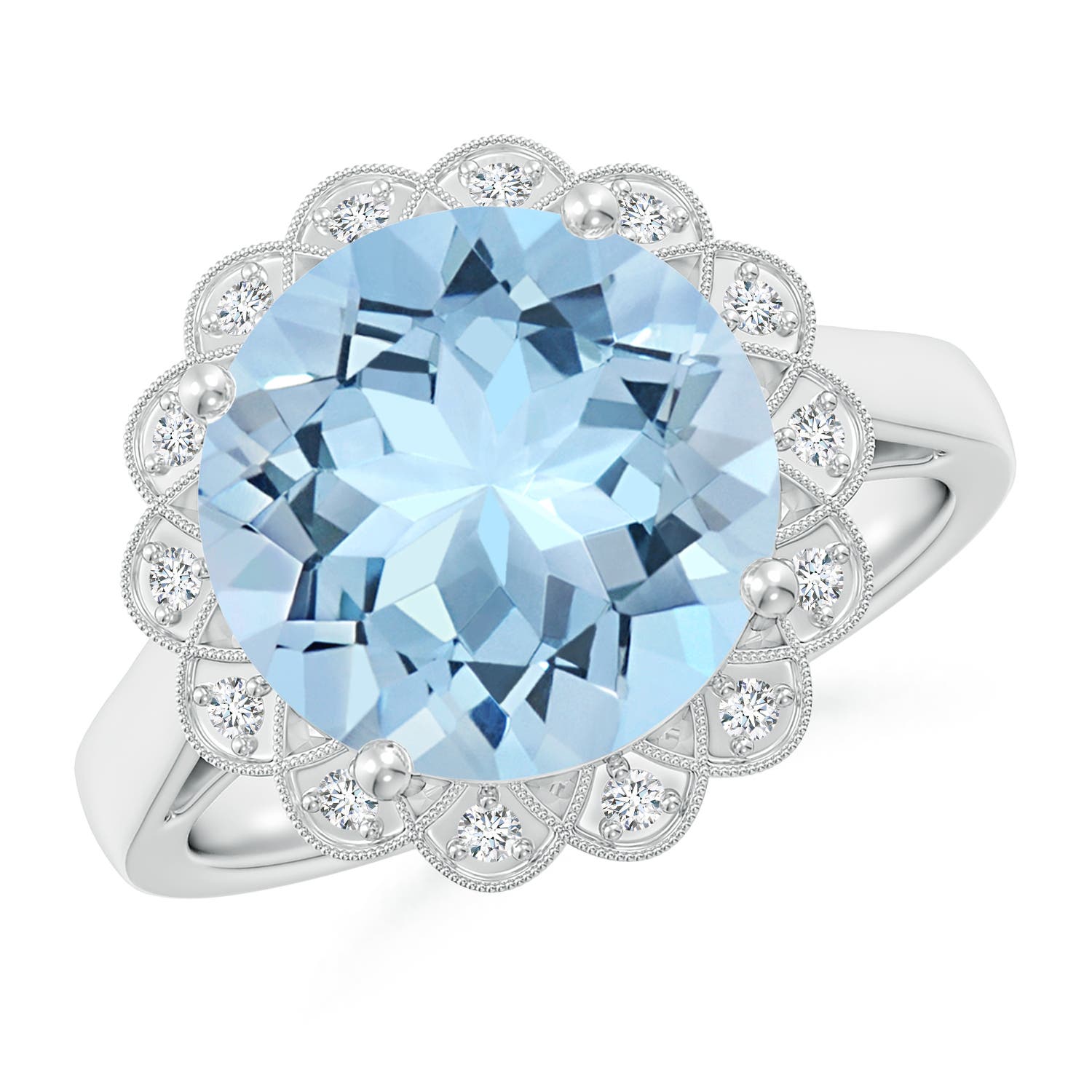 AAA - Aquamarine / 3.51 CT / 14 KT White Gold