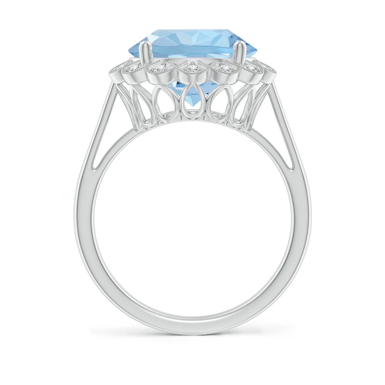 AAA - Aquamarine / 3.51 CT / 14 KT White Gold