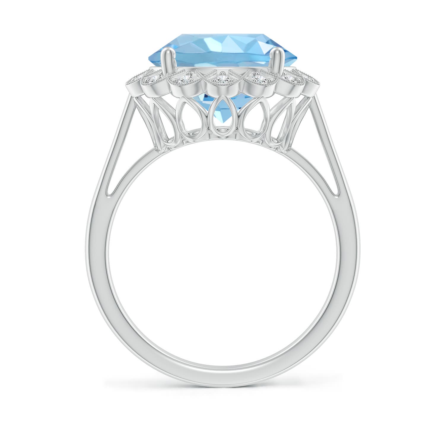 AAAA - Aquamarine / 3.51 CT / 14 KT White Gold