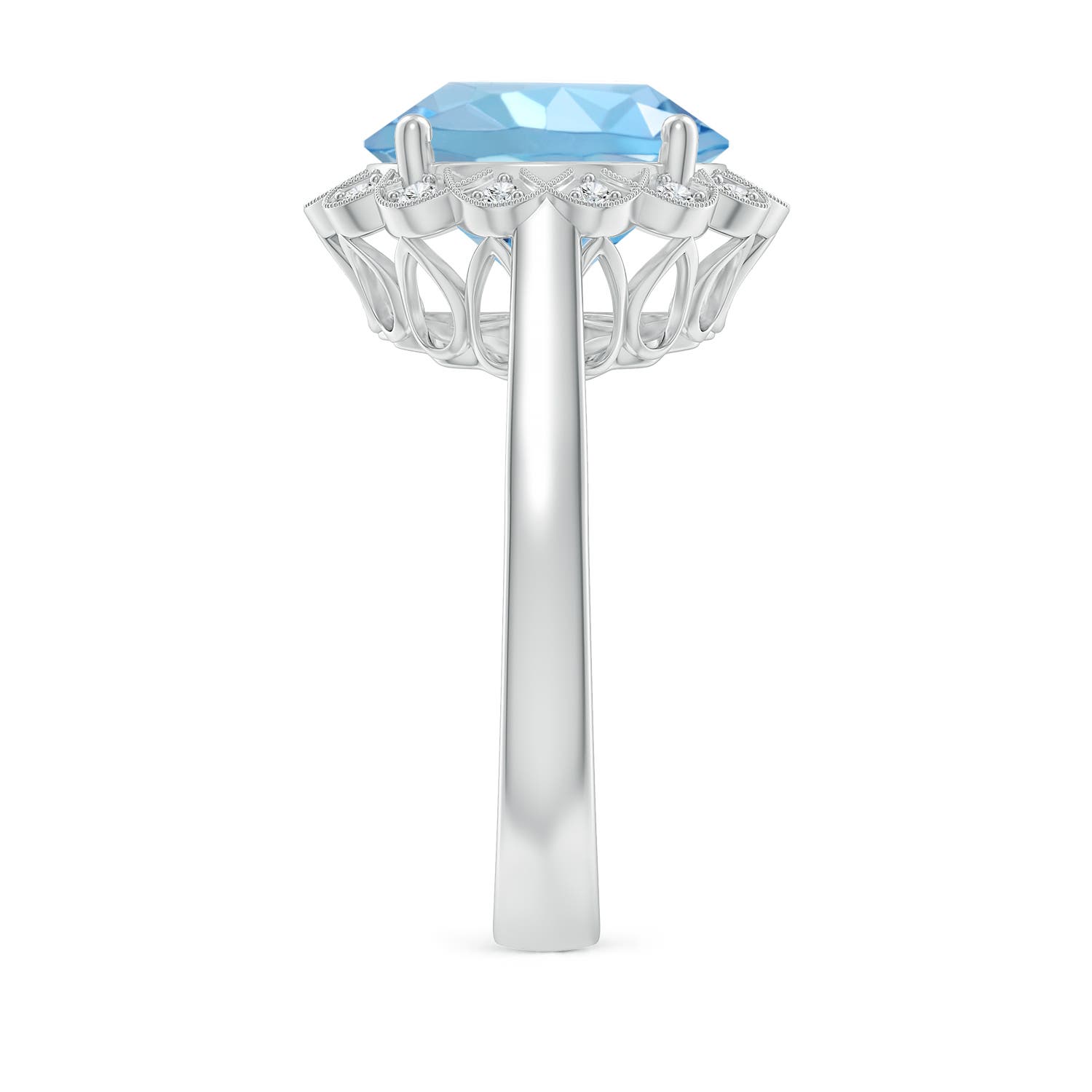 AAAA - Aquamarine / 3.51 CT / 14 KT White Gold