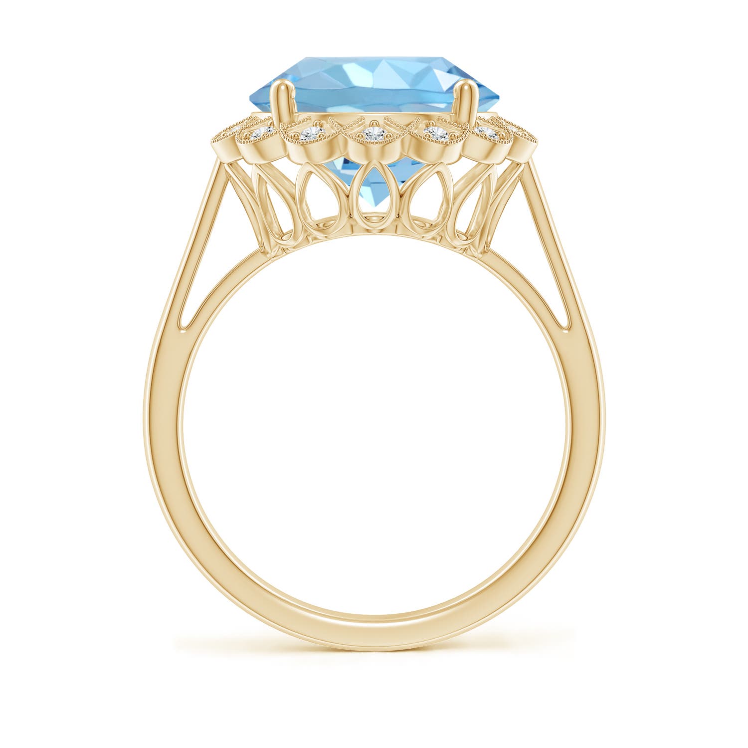 AAAA - Aquamarine / 3.51 CT / 14 KT Yellow Gold