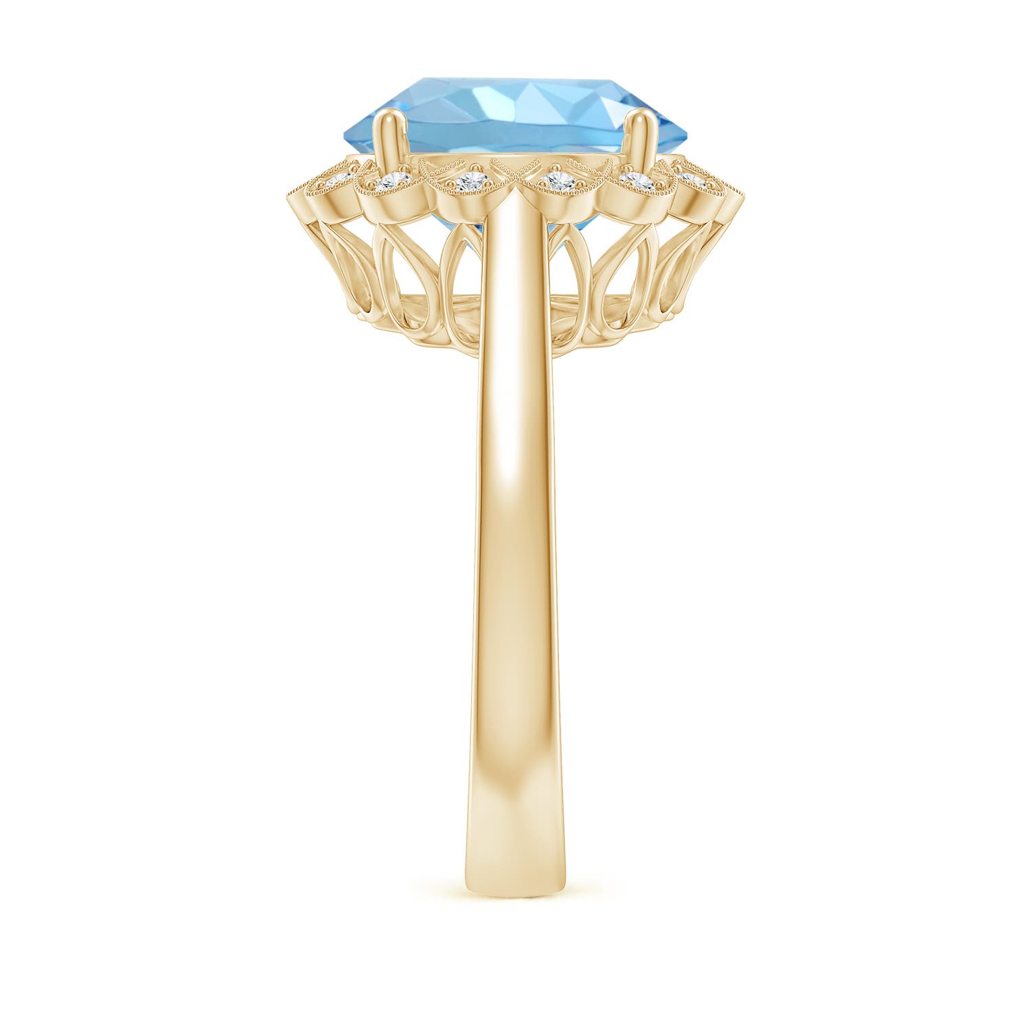 AAAA - Aquamarine / 3.51 CT / 14 KT Yellow Gold