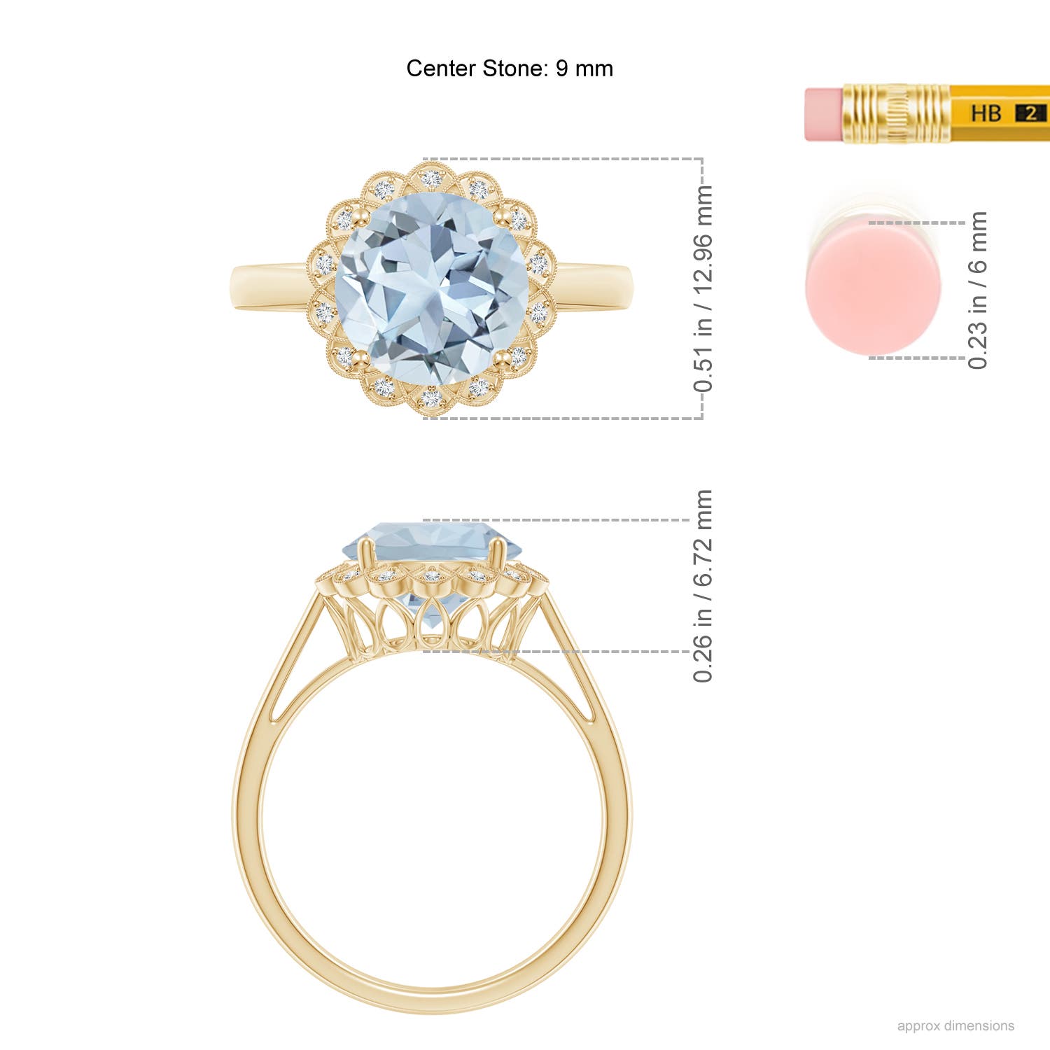 A - Aquamarine / 2.37 CT / 14 KT Yellow Gold