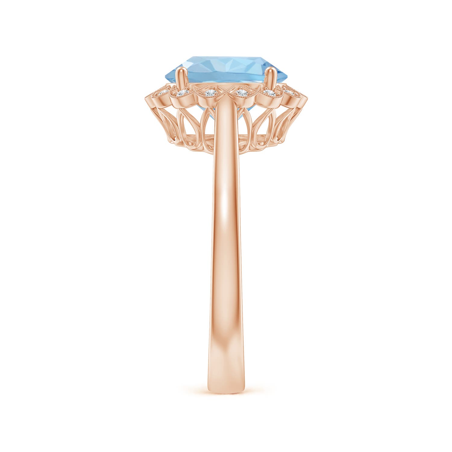 AAA - Aquamarine / 2.37 CT / 14 KT Rose Gold