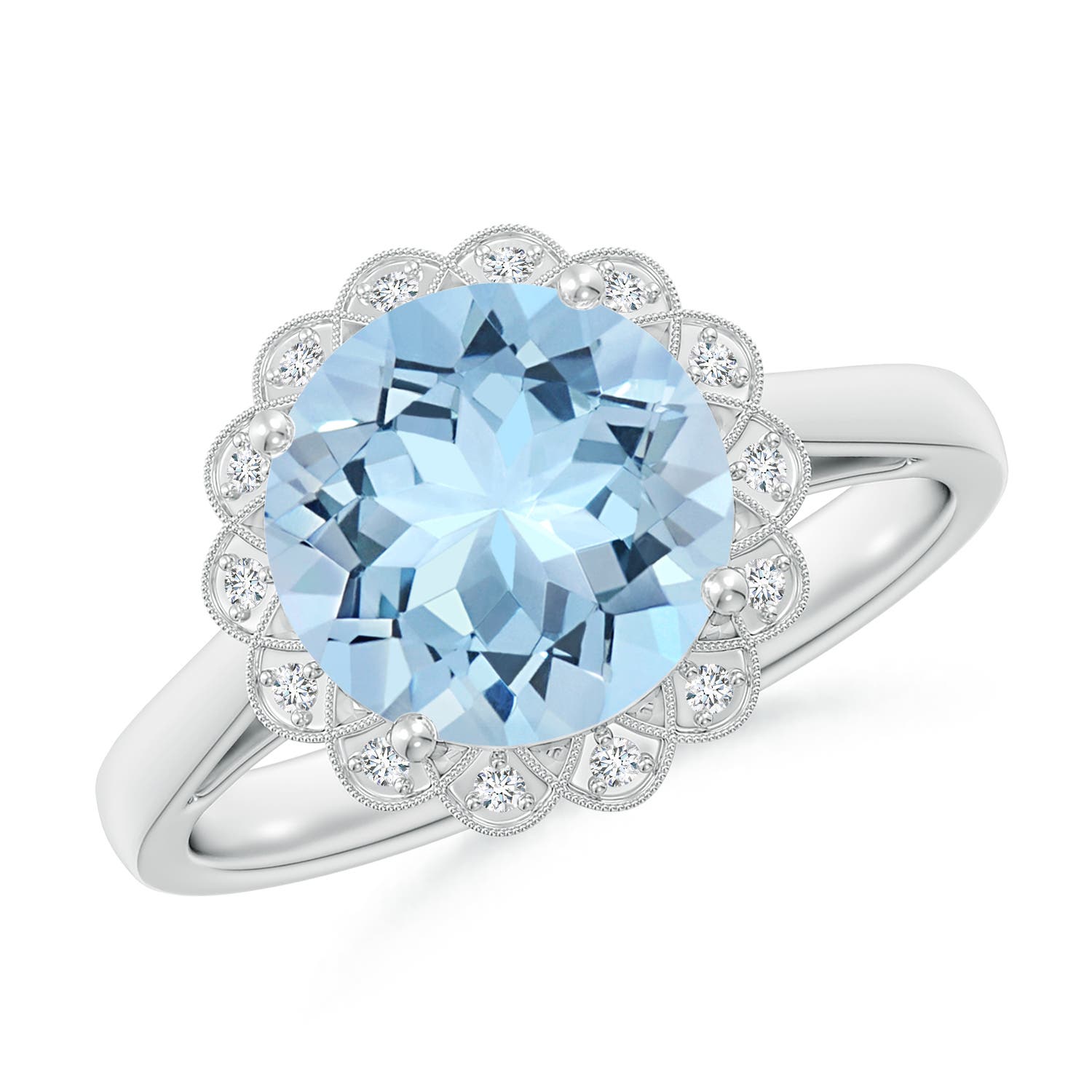 AAA - Aquamarine / 2.37 CT / 14 KT White Gold