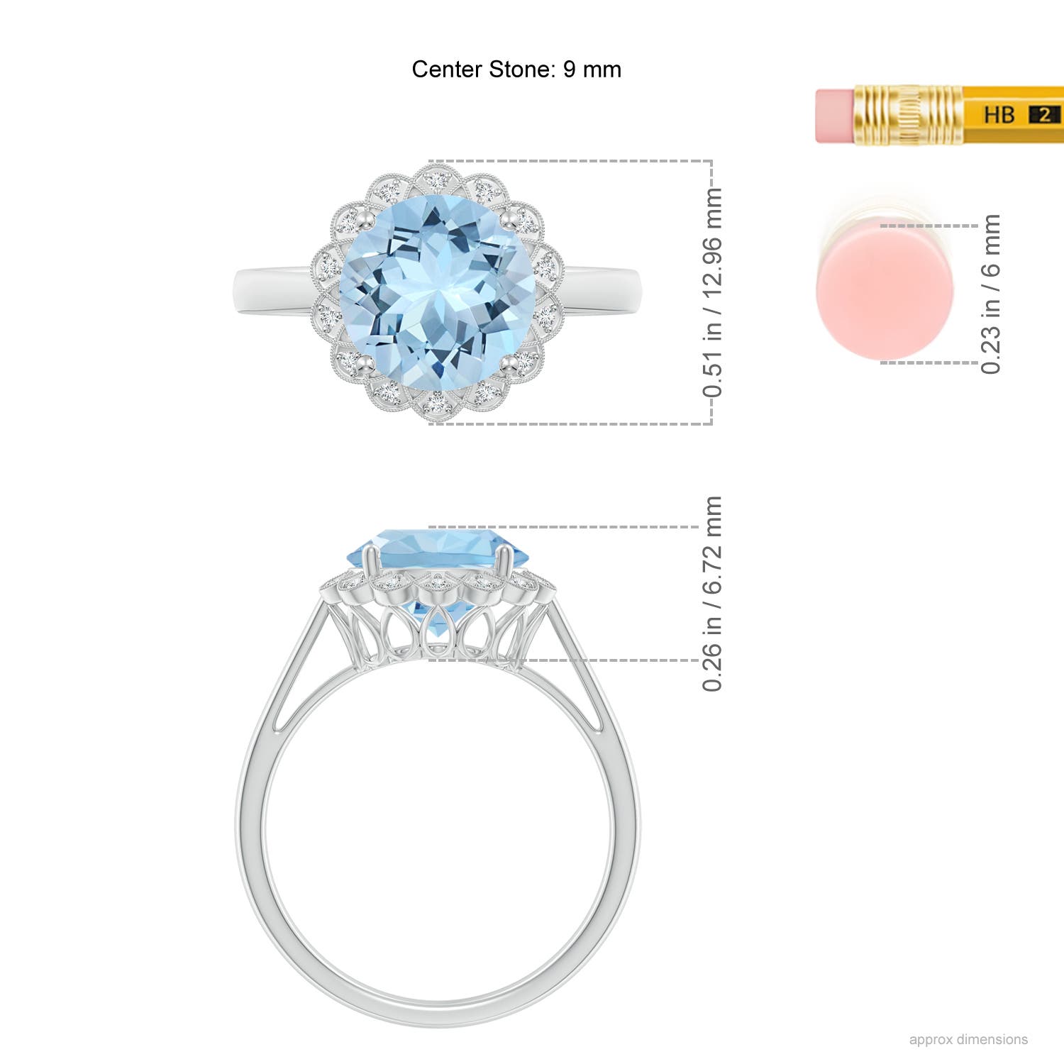 AAA - Aquamarine / 2.37 CT / 14 KT White Gold