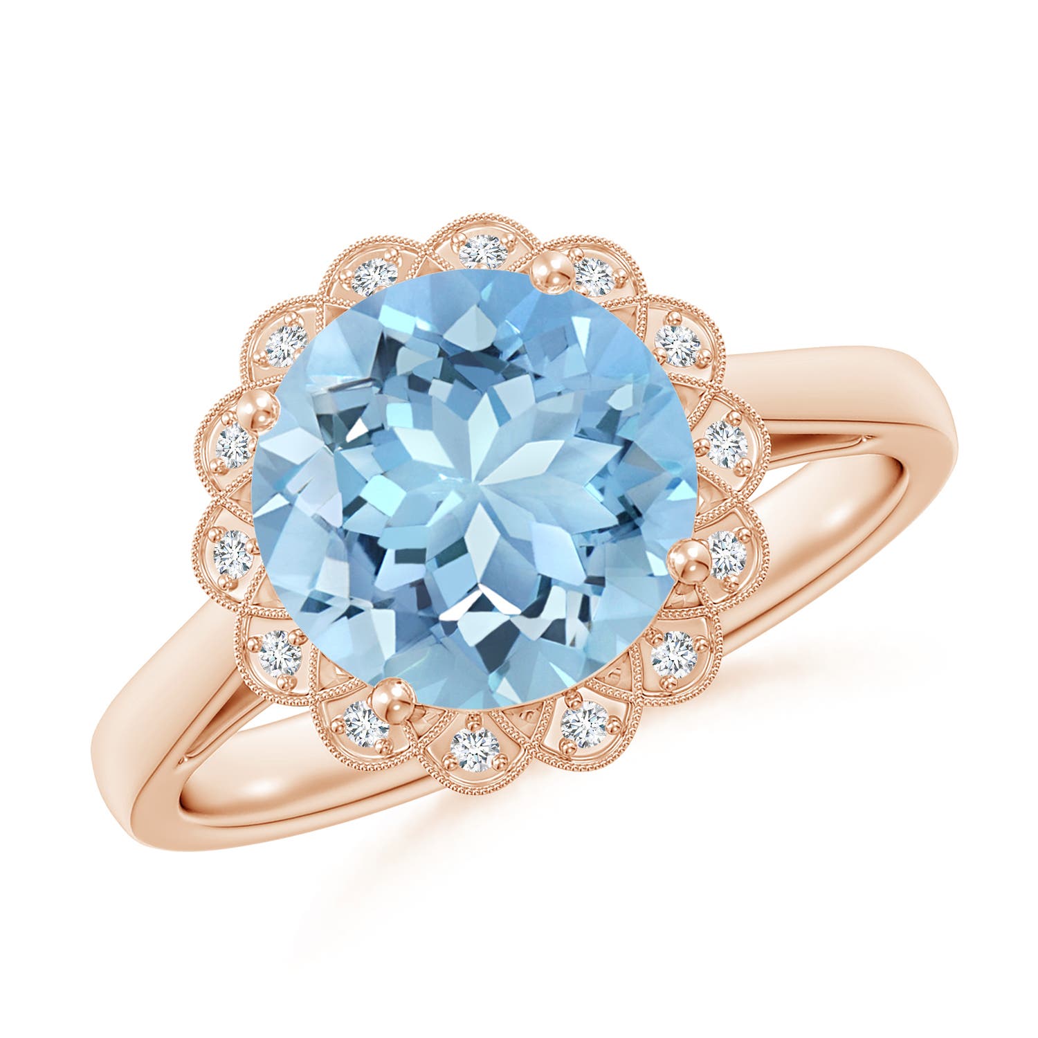 AAAA - Aquamarine / 2.37 CT / 14 KT Rose Gold