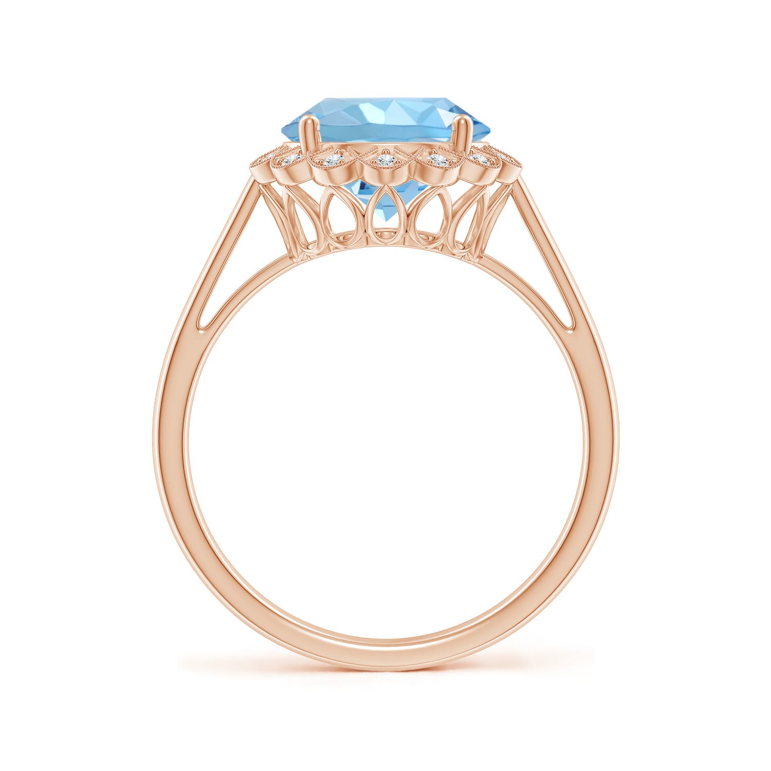 AAAA - Aquamarine / 2.37 CT / 14 KT Rose Gold