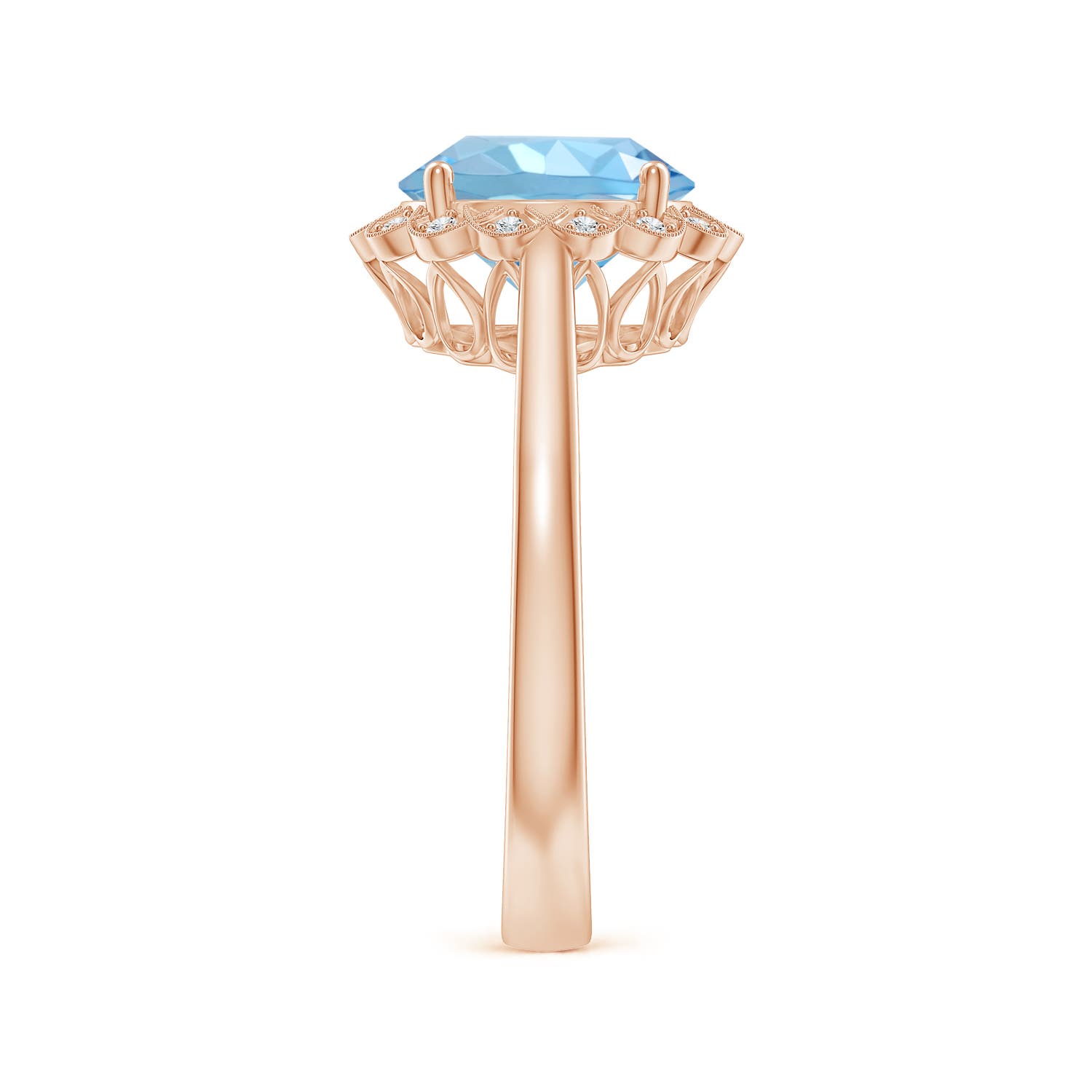 AAAA - Aquamarine / 2.37 CT / 14 KT Rose Gold