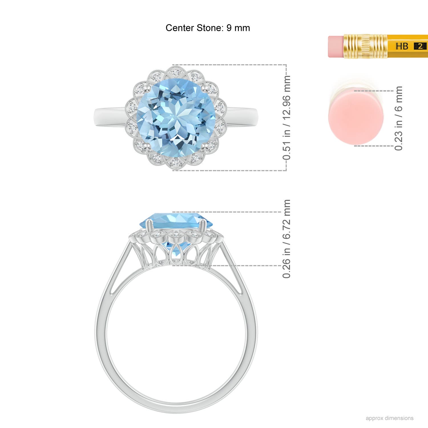 AAAA - Aquamarine / 2.37 CT / 14 KT White Gold