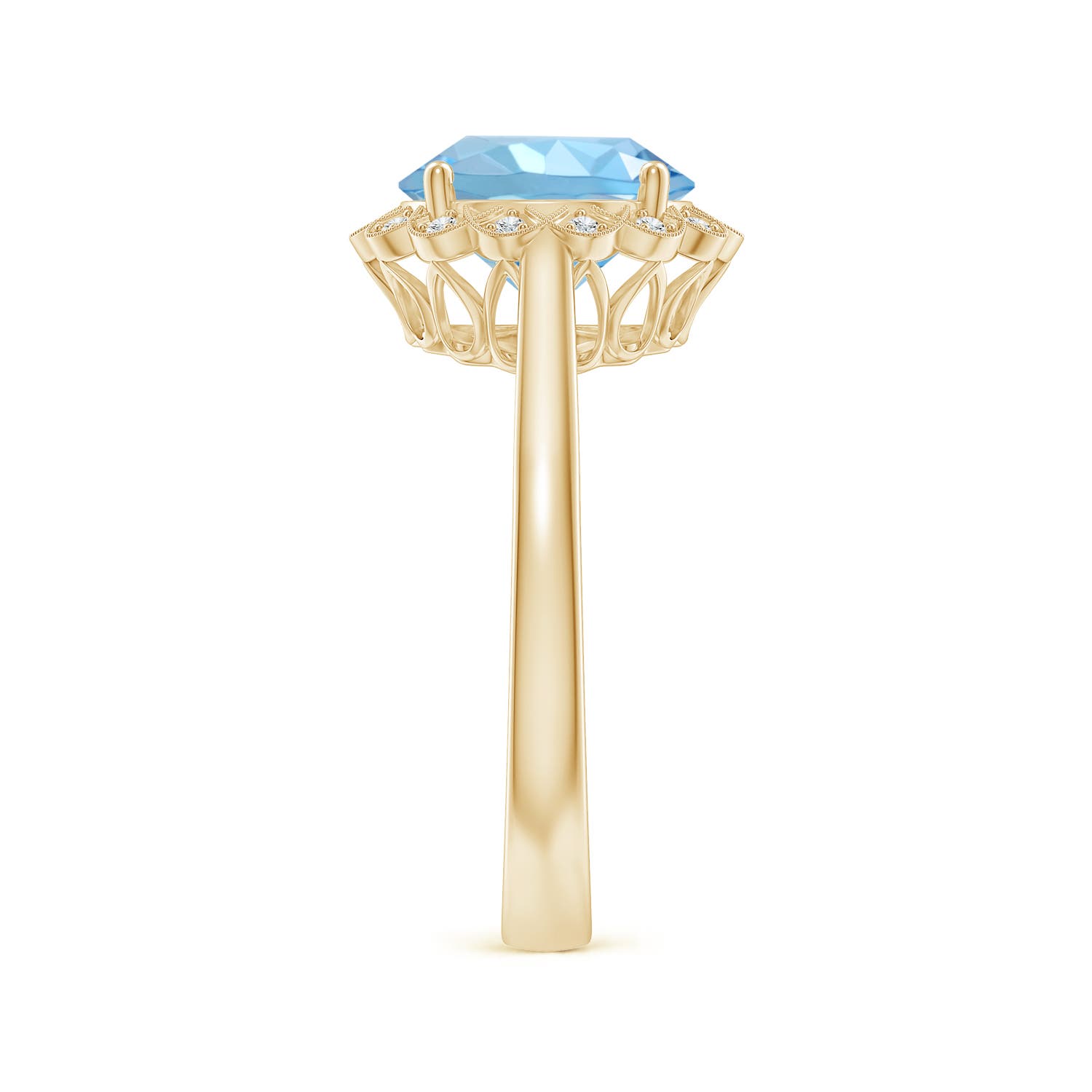 AAAA - Aquamarine / 2.37 CT / 14 KT Yellow Gold