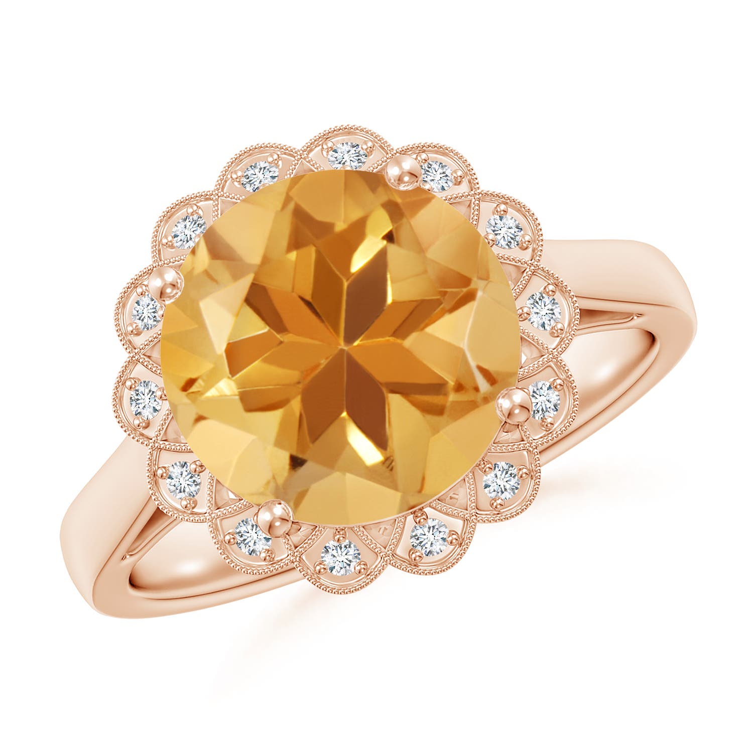 A - Citrine / 3.28 CT / 14 KT Rose Gold