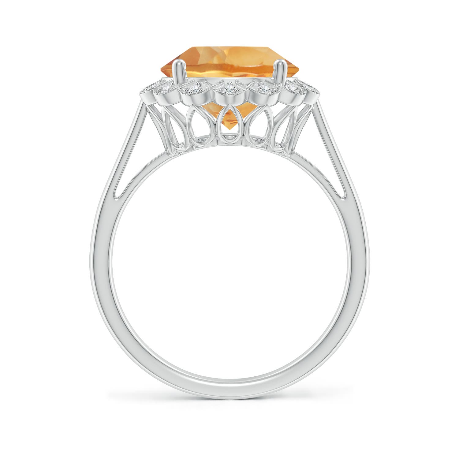 A - Citrine / 3.28 CT / 14 KT White Gold