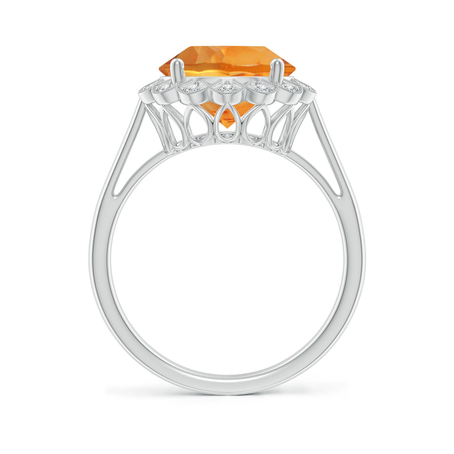 AAA - Citrine / 3.28 CT / 14 KT White Gold