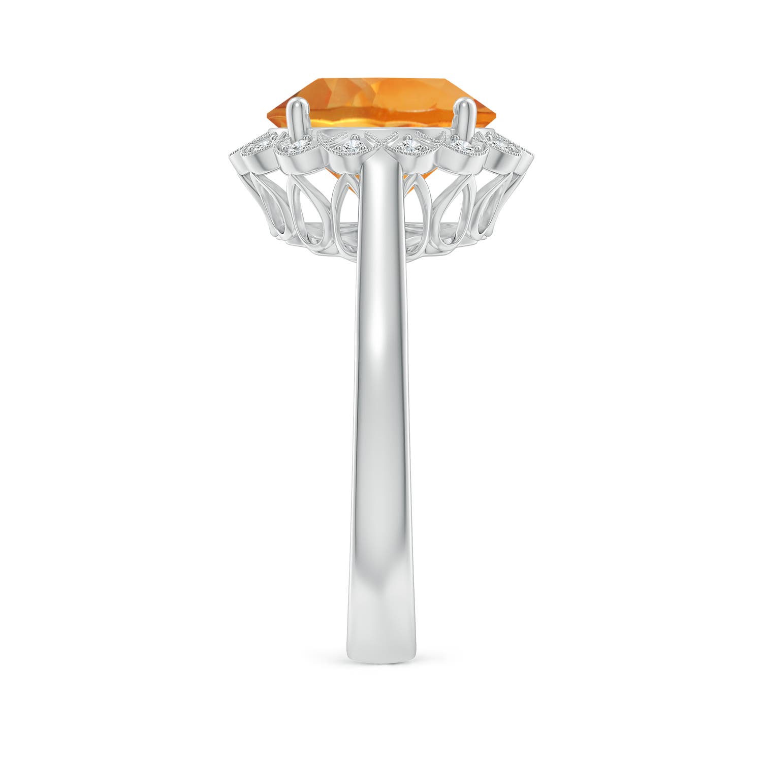 AAA - Citrine / 3.28 CT / 14 KT White Gold