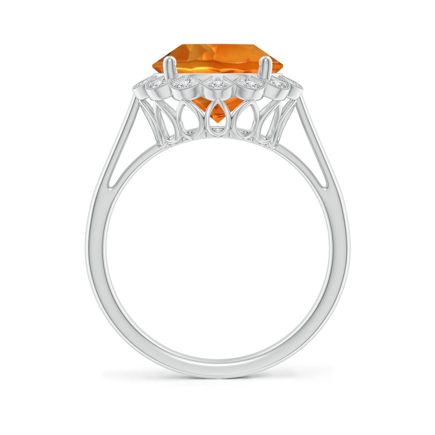 AAAA - Citrine / 3.28 CT / 14 KT White Gold