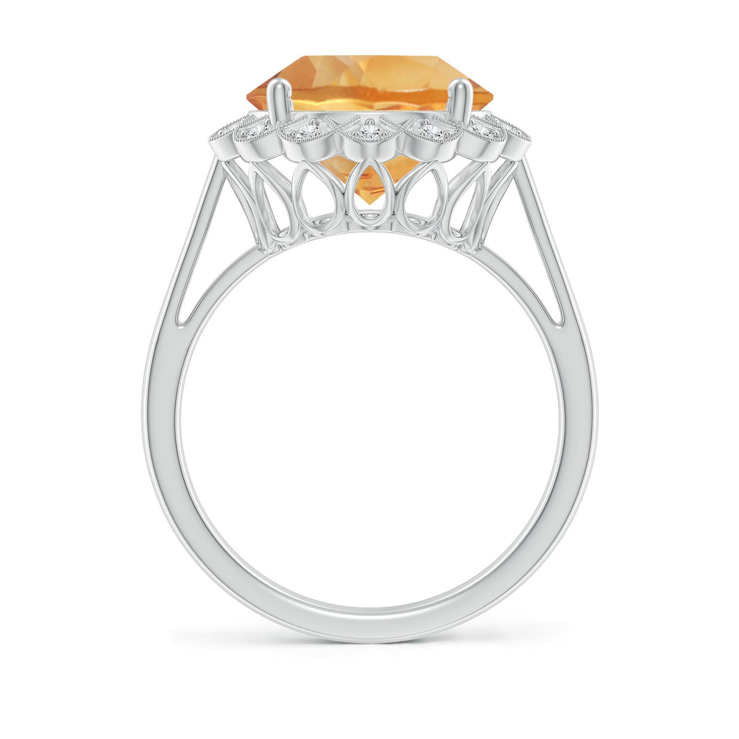 A - Citrine / 4.86 CT / 14 KT White Gold