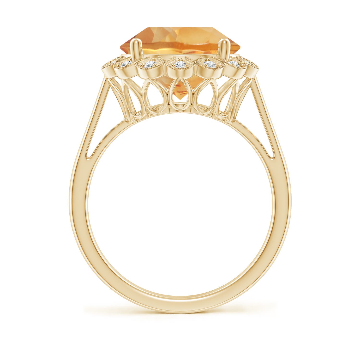 A - Citrine / 4.86 CT / 14 KT Yellow Gold