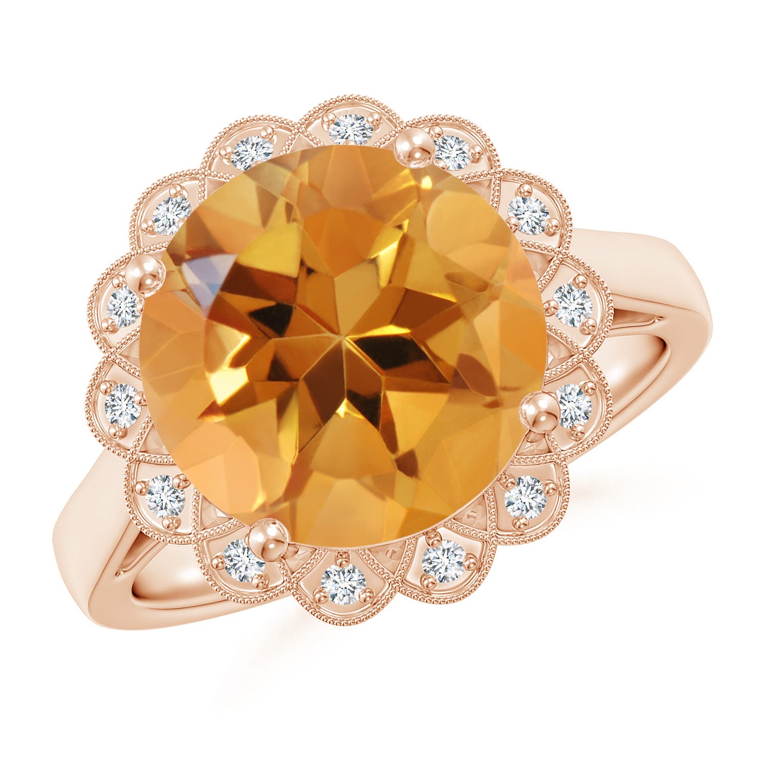 AA - Citrine / 4.86 CT / 14 KT Rose Gold