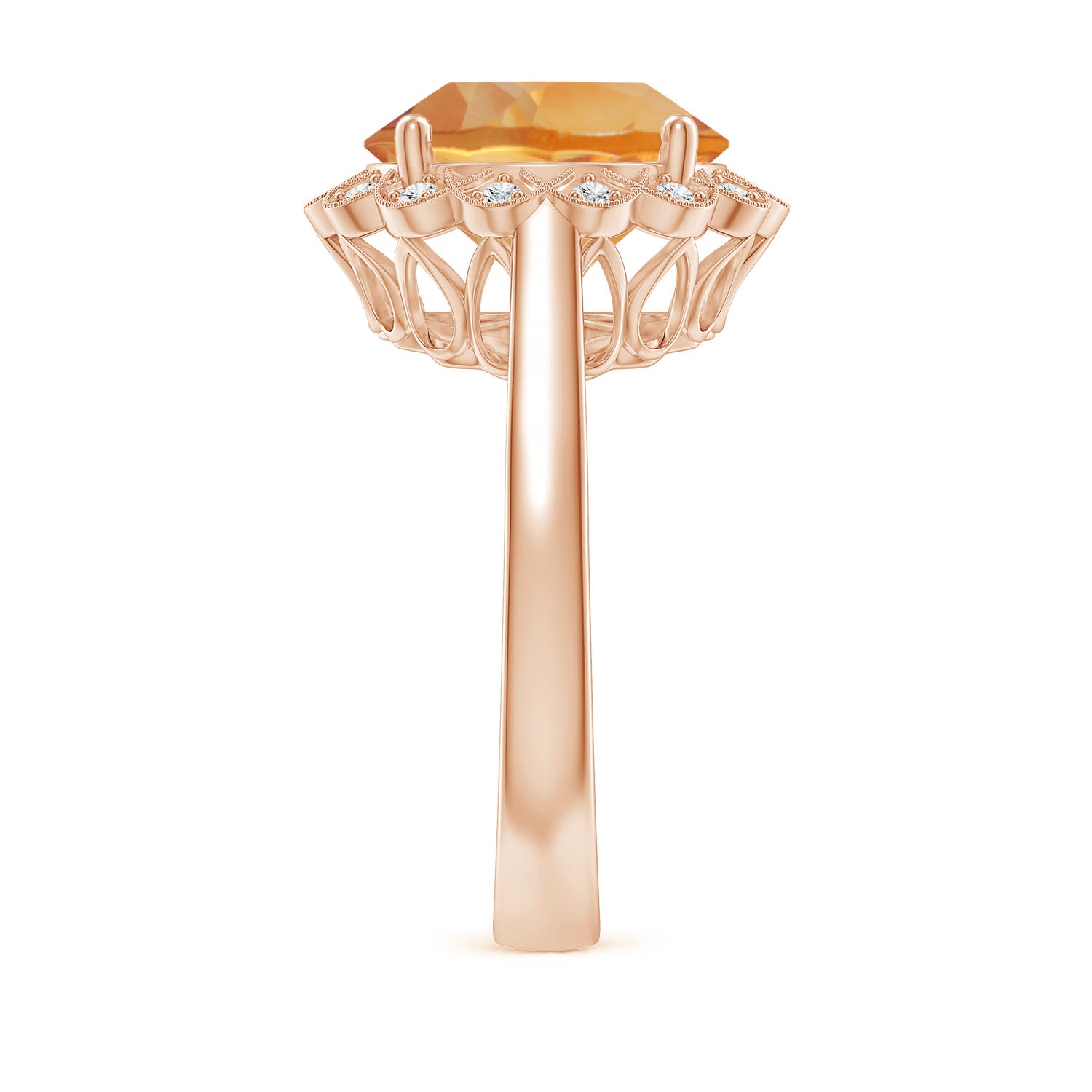 AA - Citrine / 4.86 CT / 14 KT Rose Gold