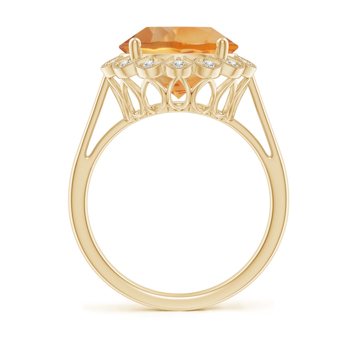 AA - Citrine / 4.86 CT / 14 KT Yellow Gold