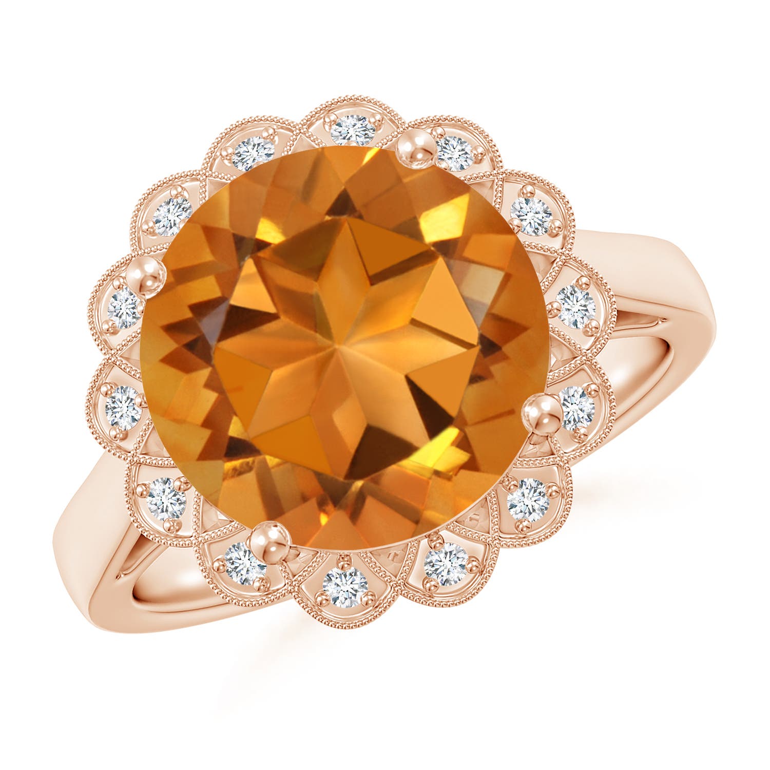 AAA - Citrine / 4.86 CT / 14 KT Rose Gold