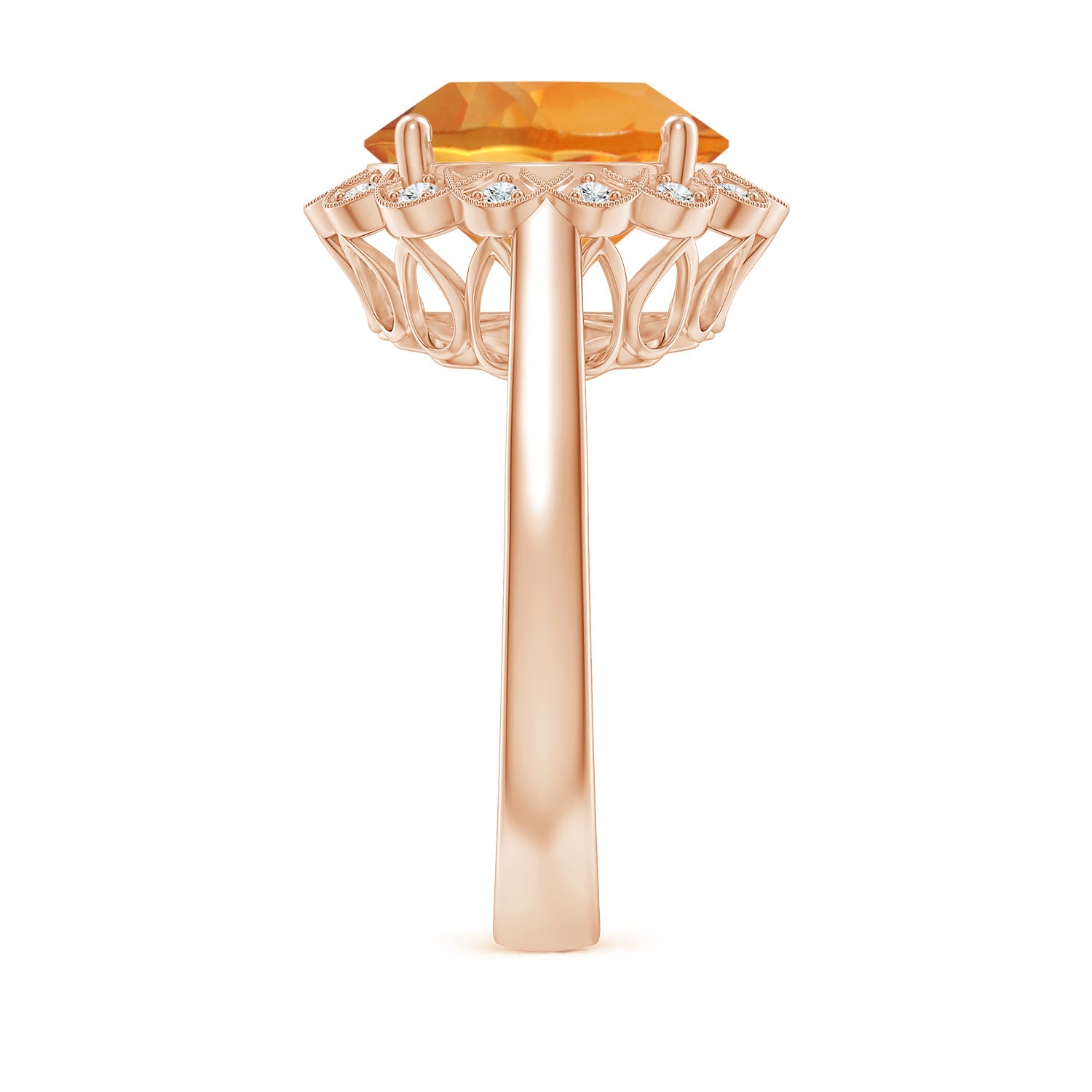 AAA - Citrine / 4.86 CT / 14 KT Rose Gold