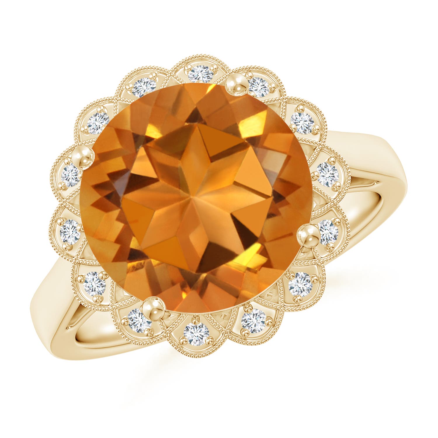 AAA - Citrine / 4.86 CT / 14 KT Yellow Gold