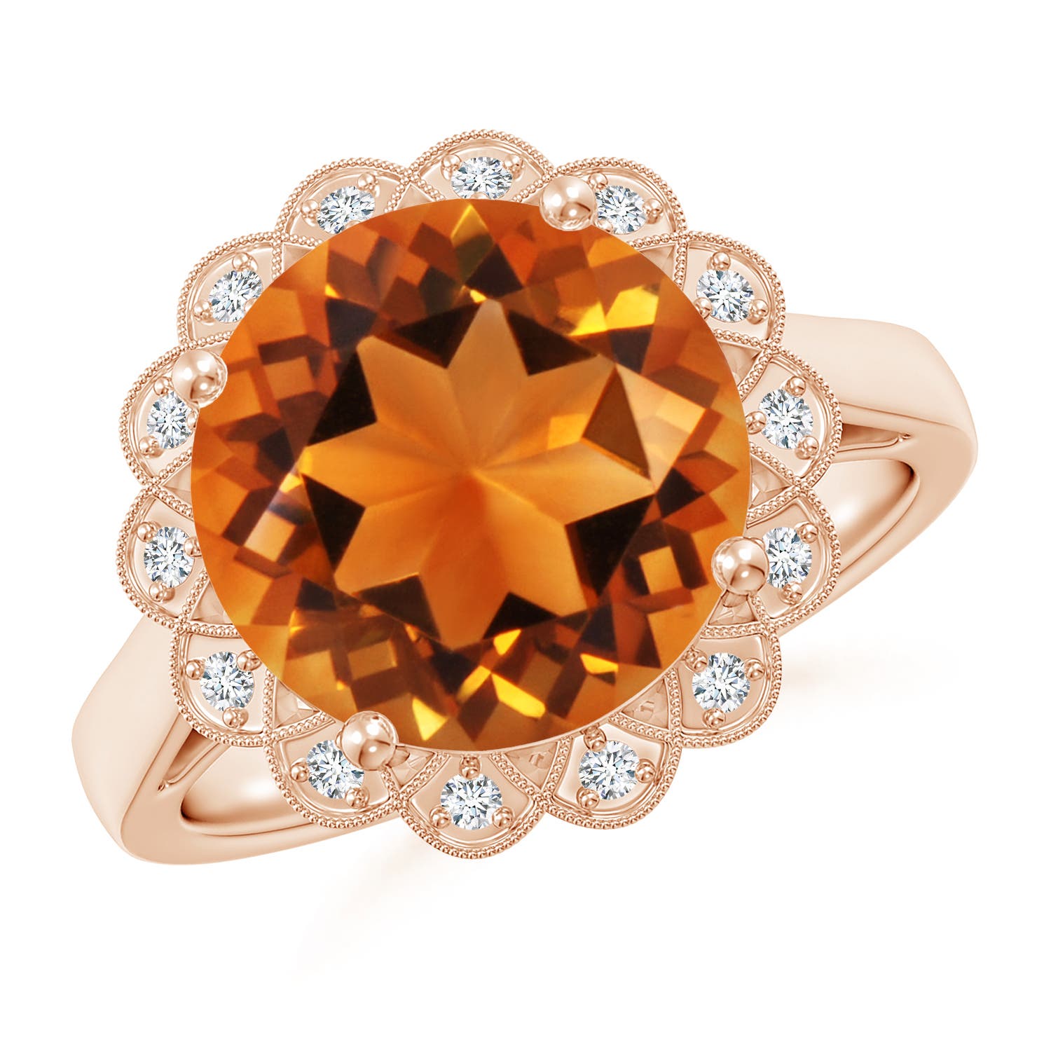 AAAA - Citrine / 4.86 CT / 14 KT Rose Gold