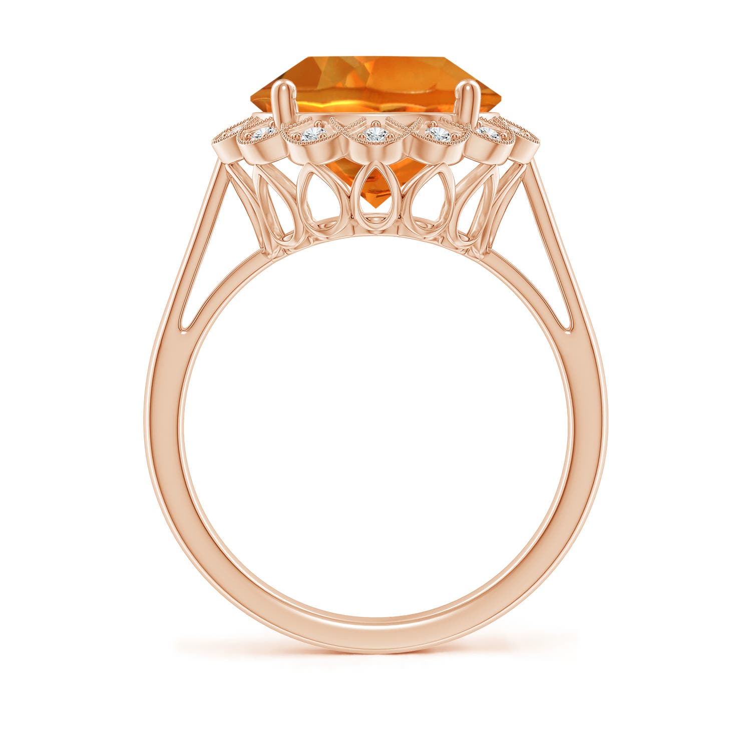 AAAA - Citrine / 4.86 CT / 14 KT Rose Gold